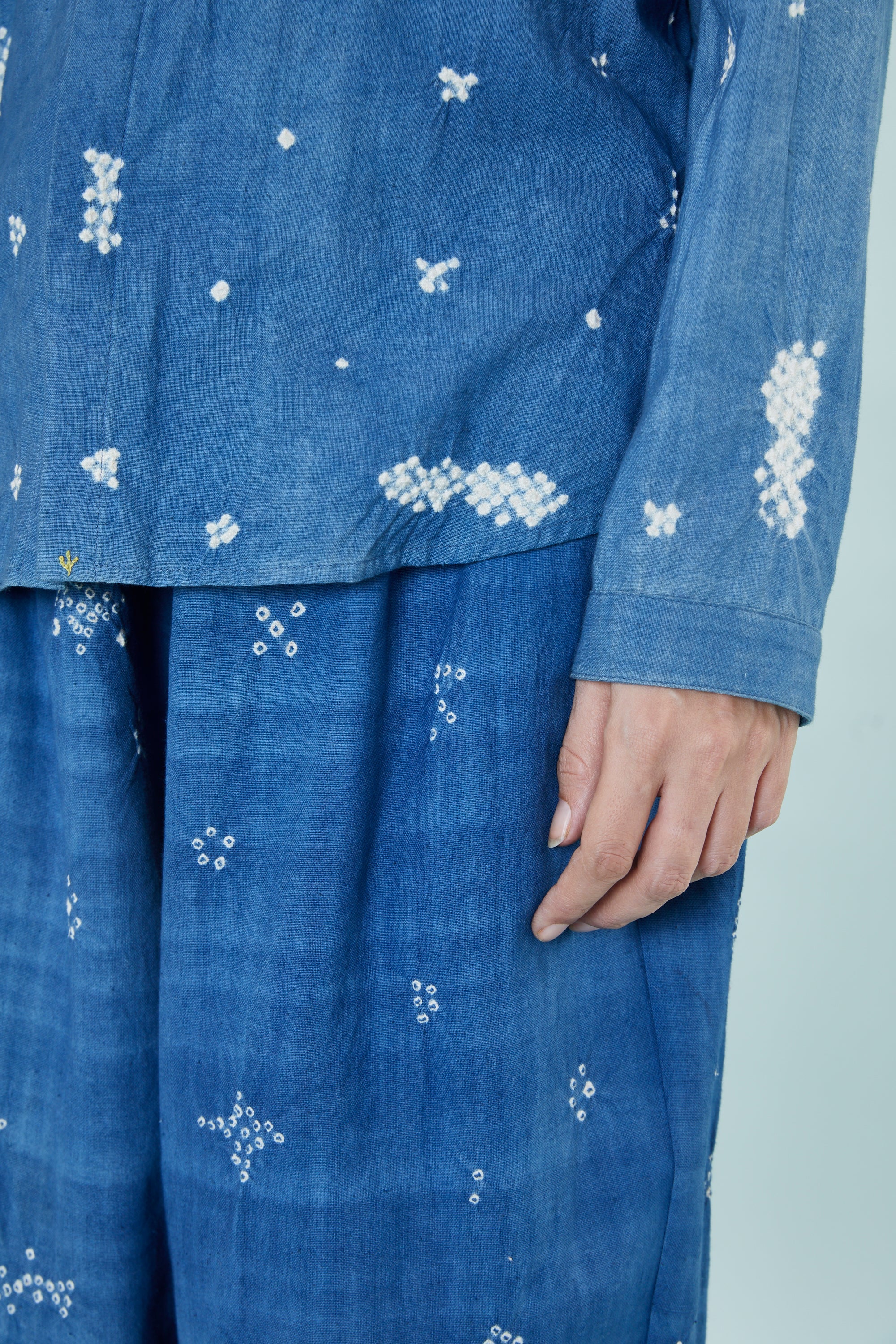 Medium Indigo Bandhani Sartorial Shirt