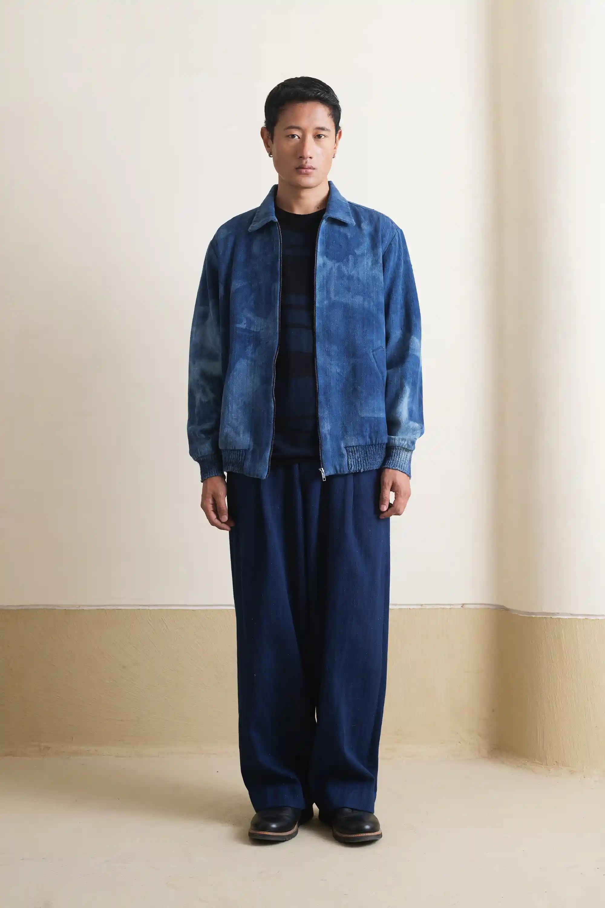 Nick Bomber Jacket in Indigo