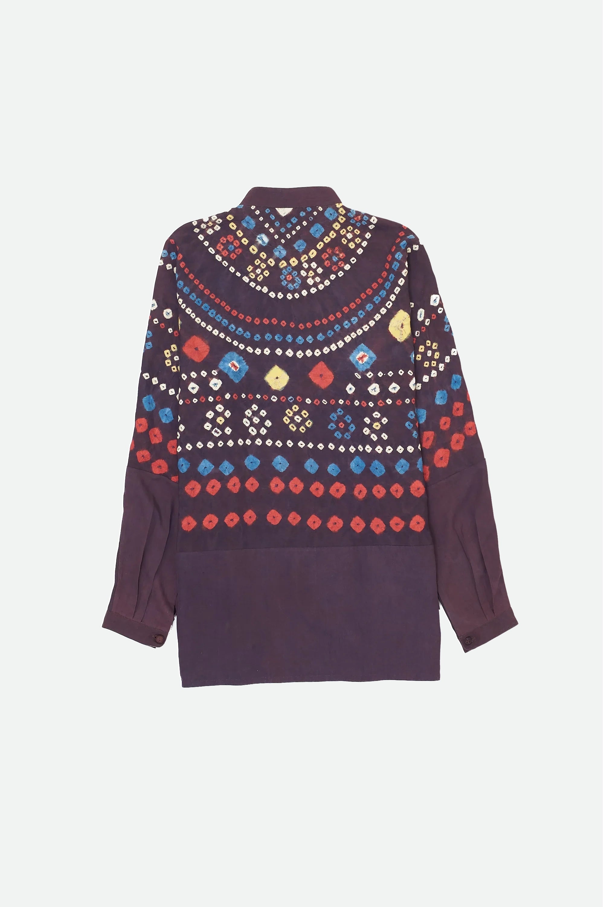 Silk Shirt in Multi Color Bandhani