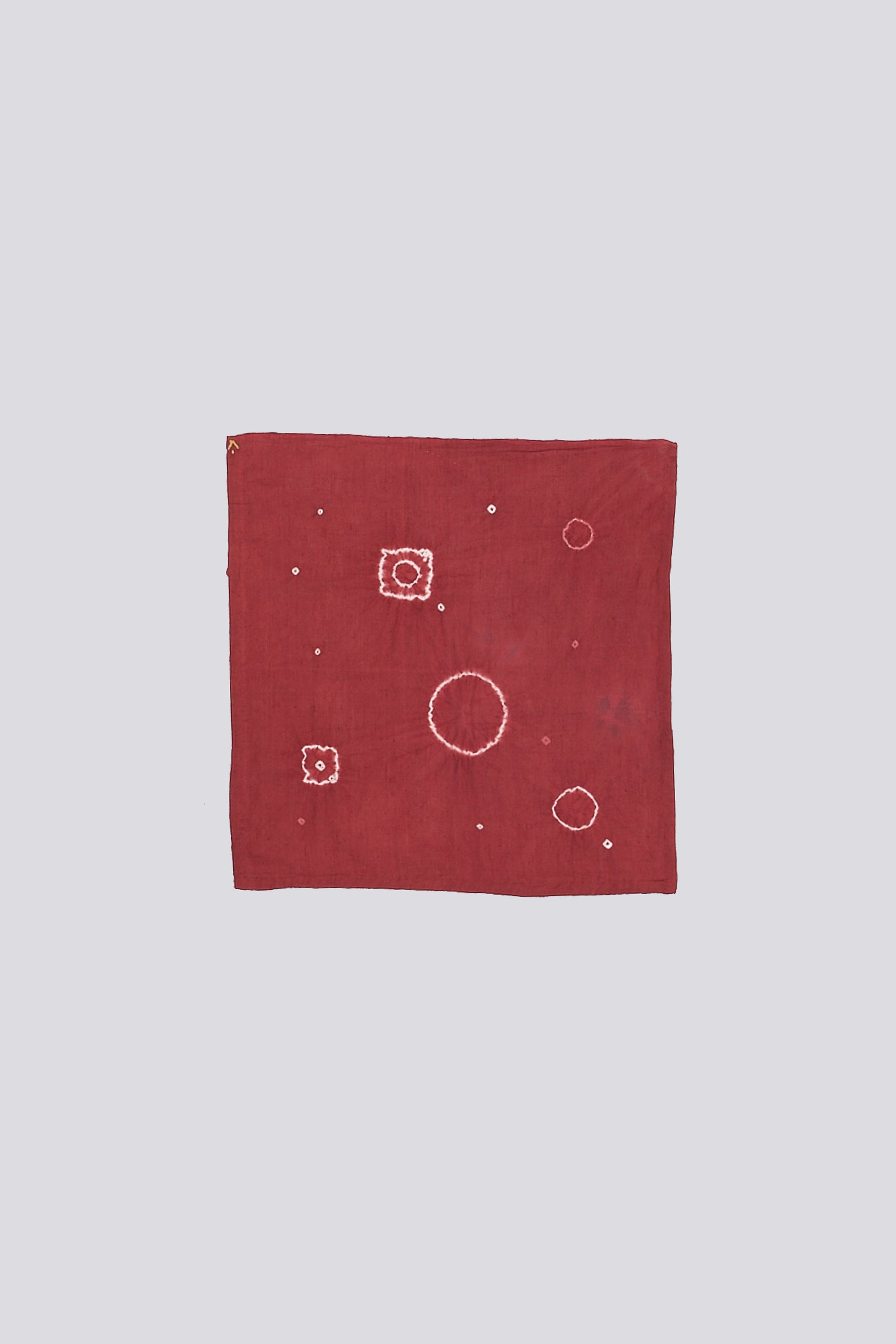 Crimson Pink Cotton Silk Napkin Crafted with Shibori