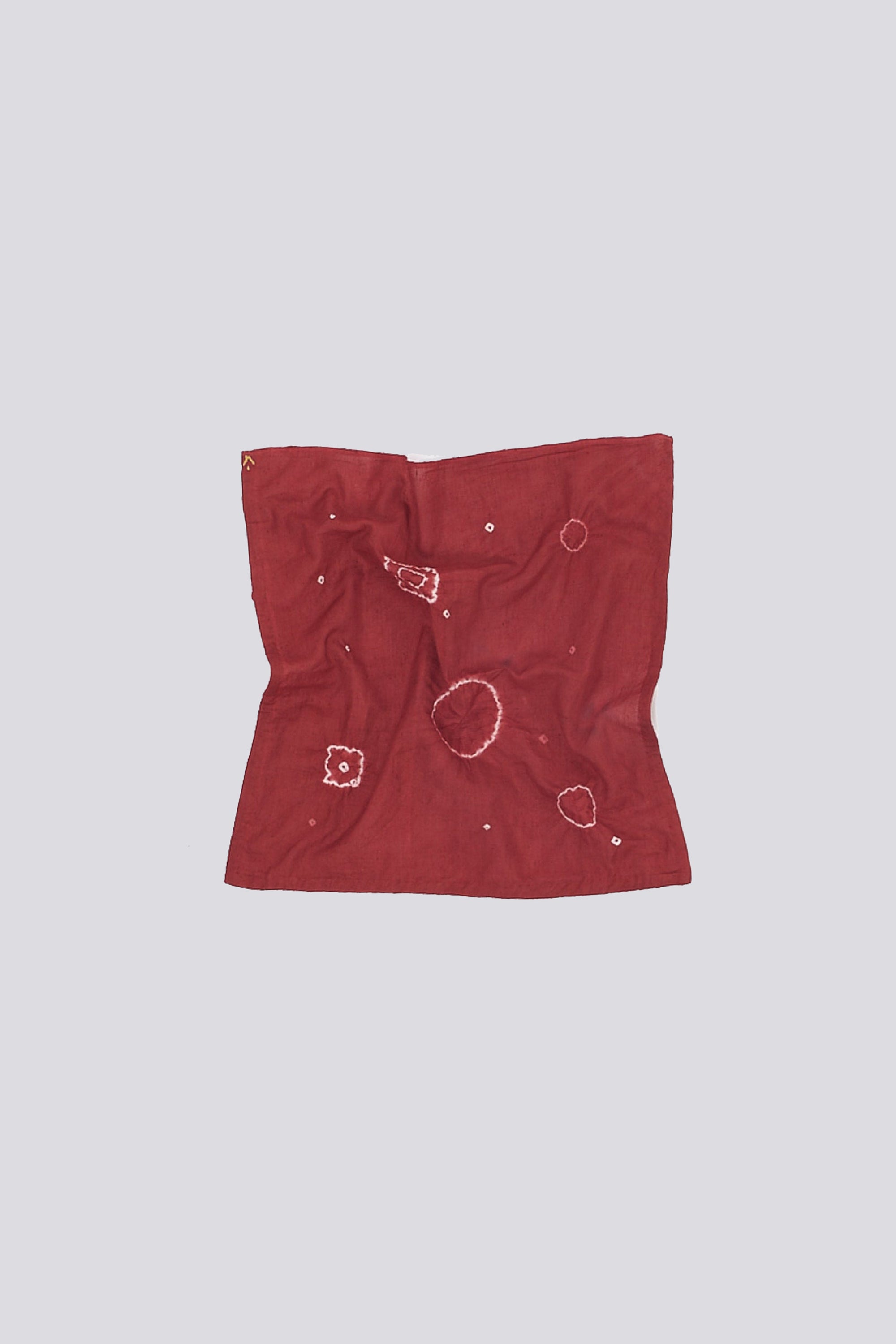 Crimson Pink Cotton Silk Napkin Crafted with Shibori