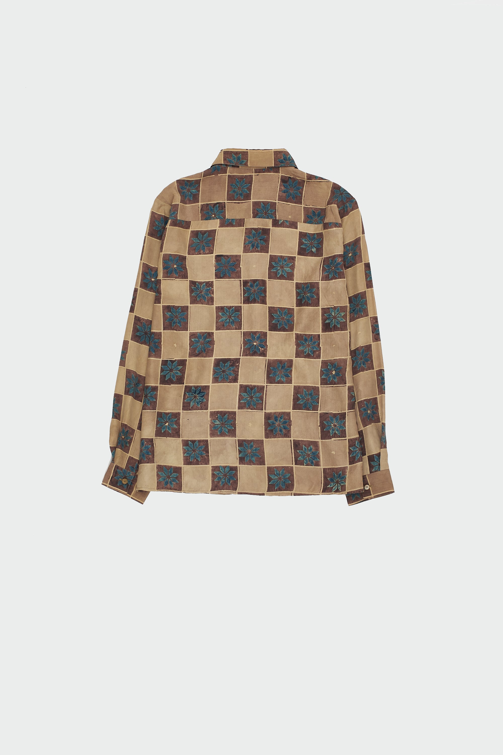 Multi-Colour Atthangudi Tile Inspired Block Print Mens Shirt