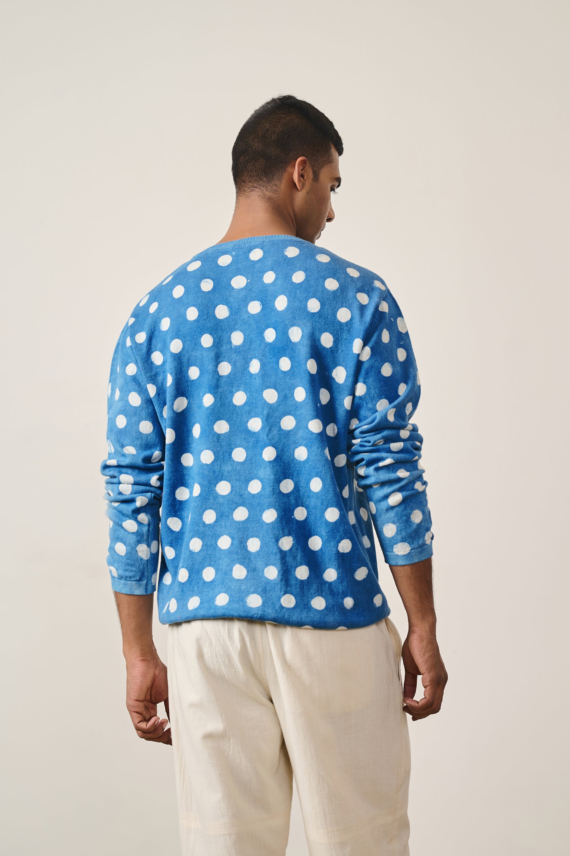 LIGHT INDIGO COTTON T-SHIRT