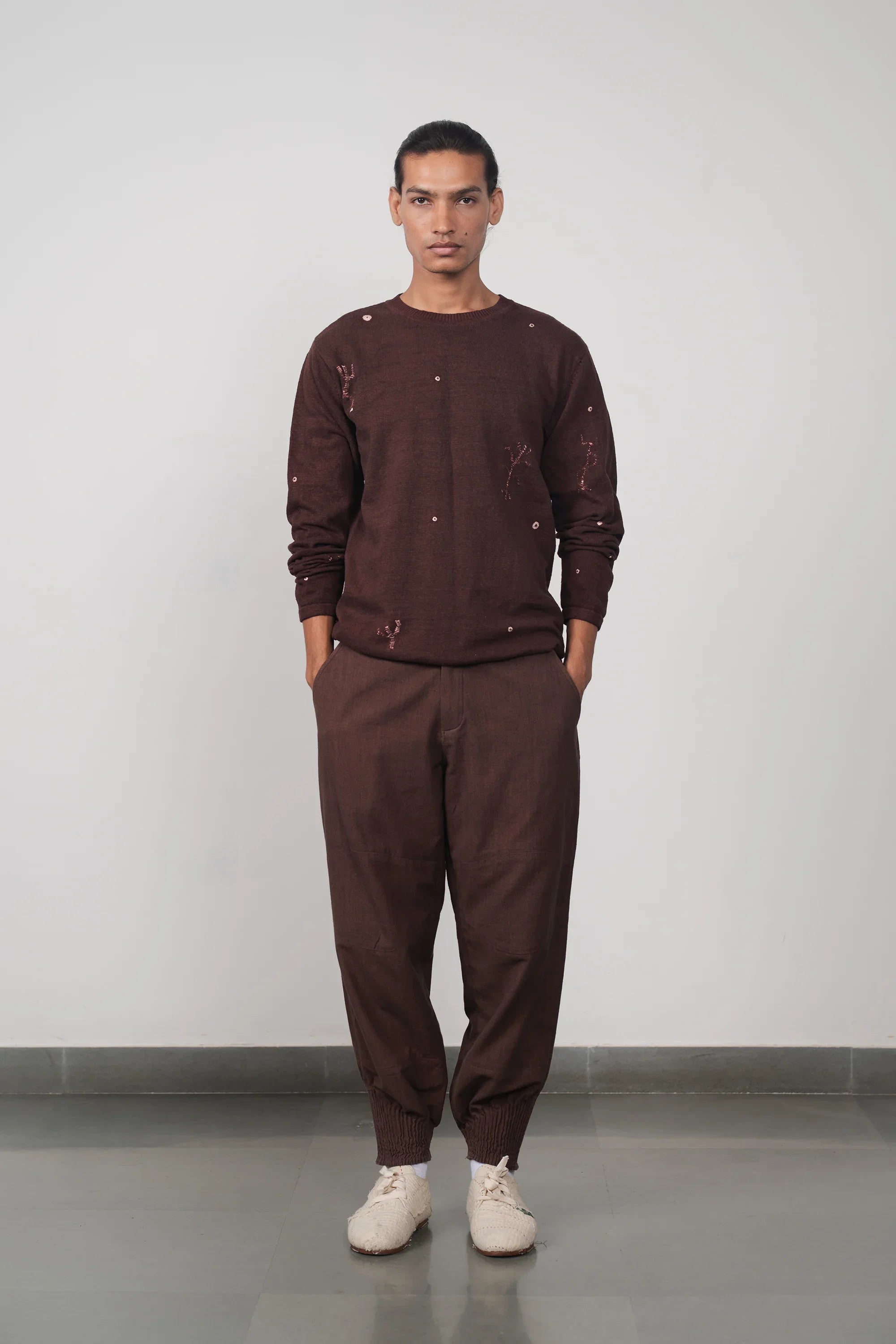 Cotton T-Shirt with Shibori