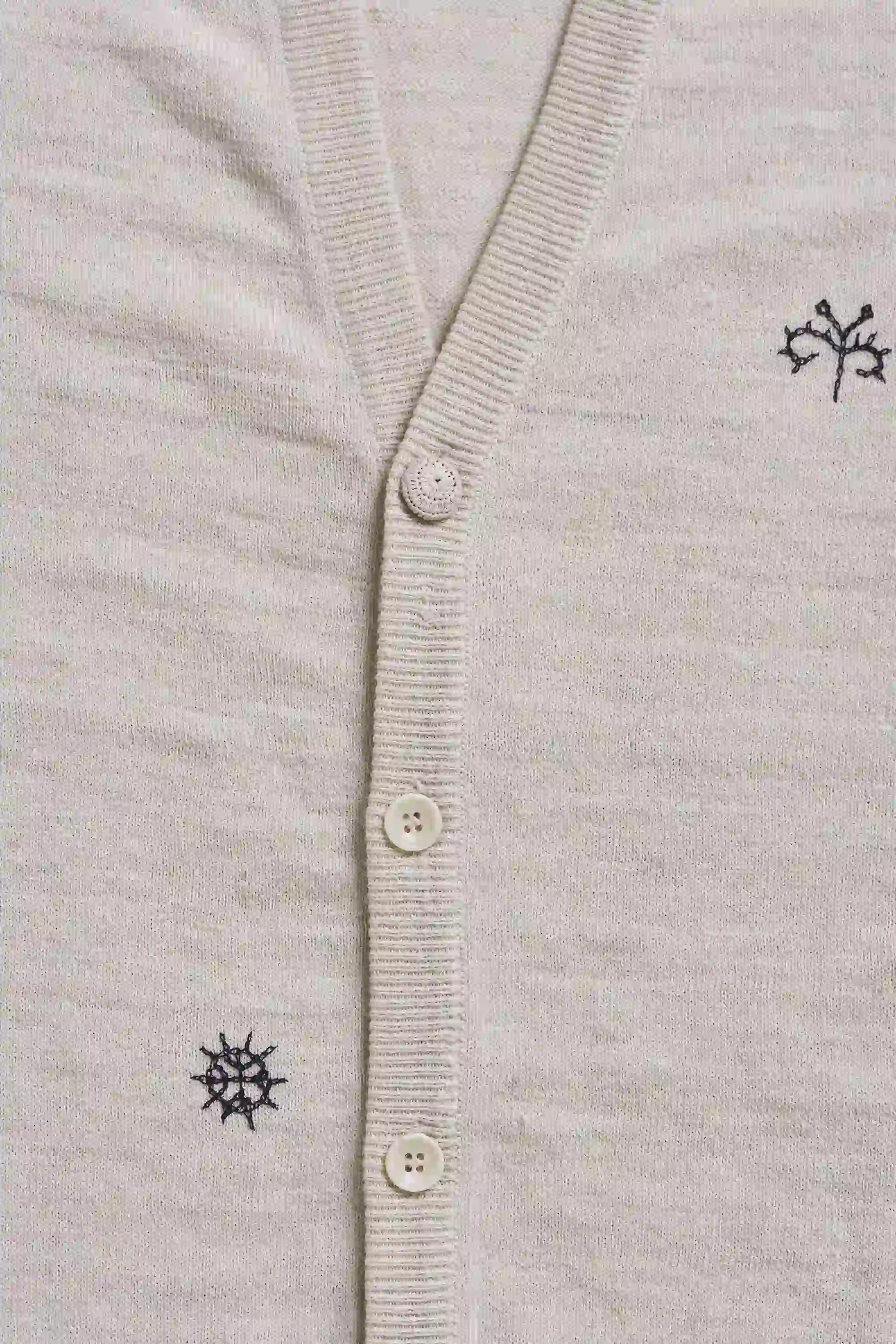 Valere Ecru Men's Cardigan