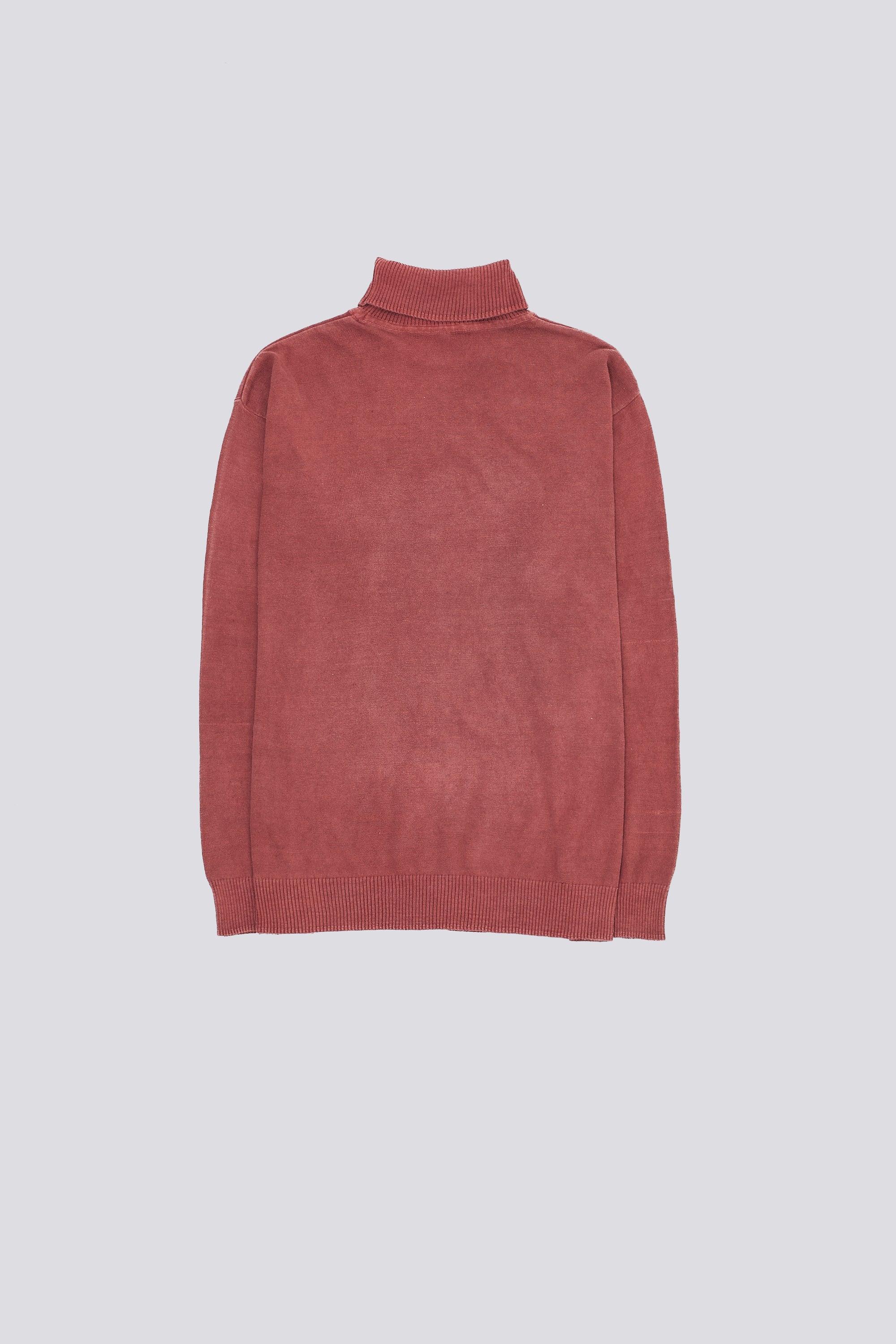 Rogue Pink Turtleneck Full-Sleeved Cotton T-Shirt