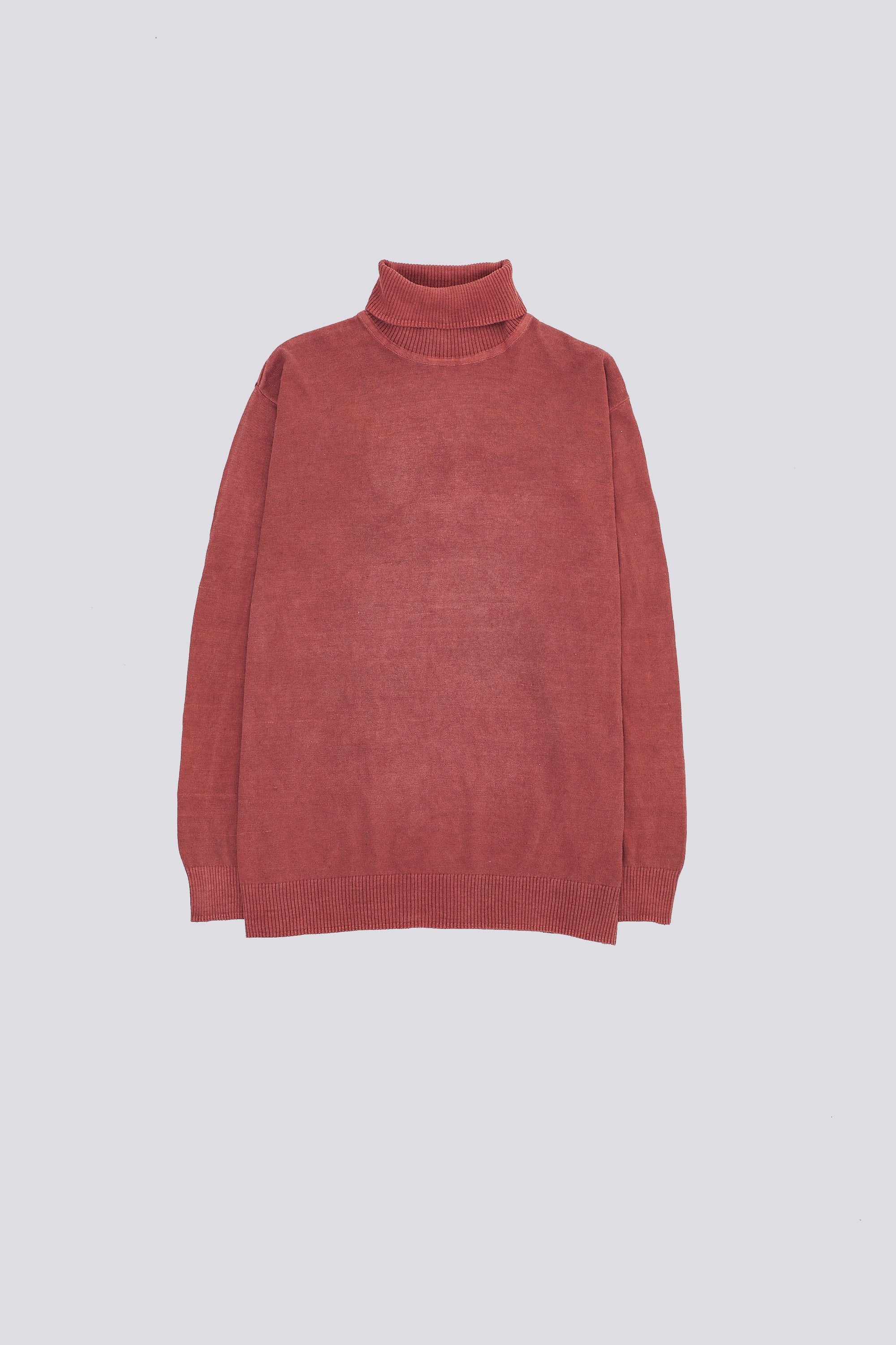 Rogue Pink Turtleneck Full-Sleeved Cotton T-Shirt