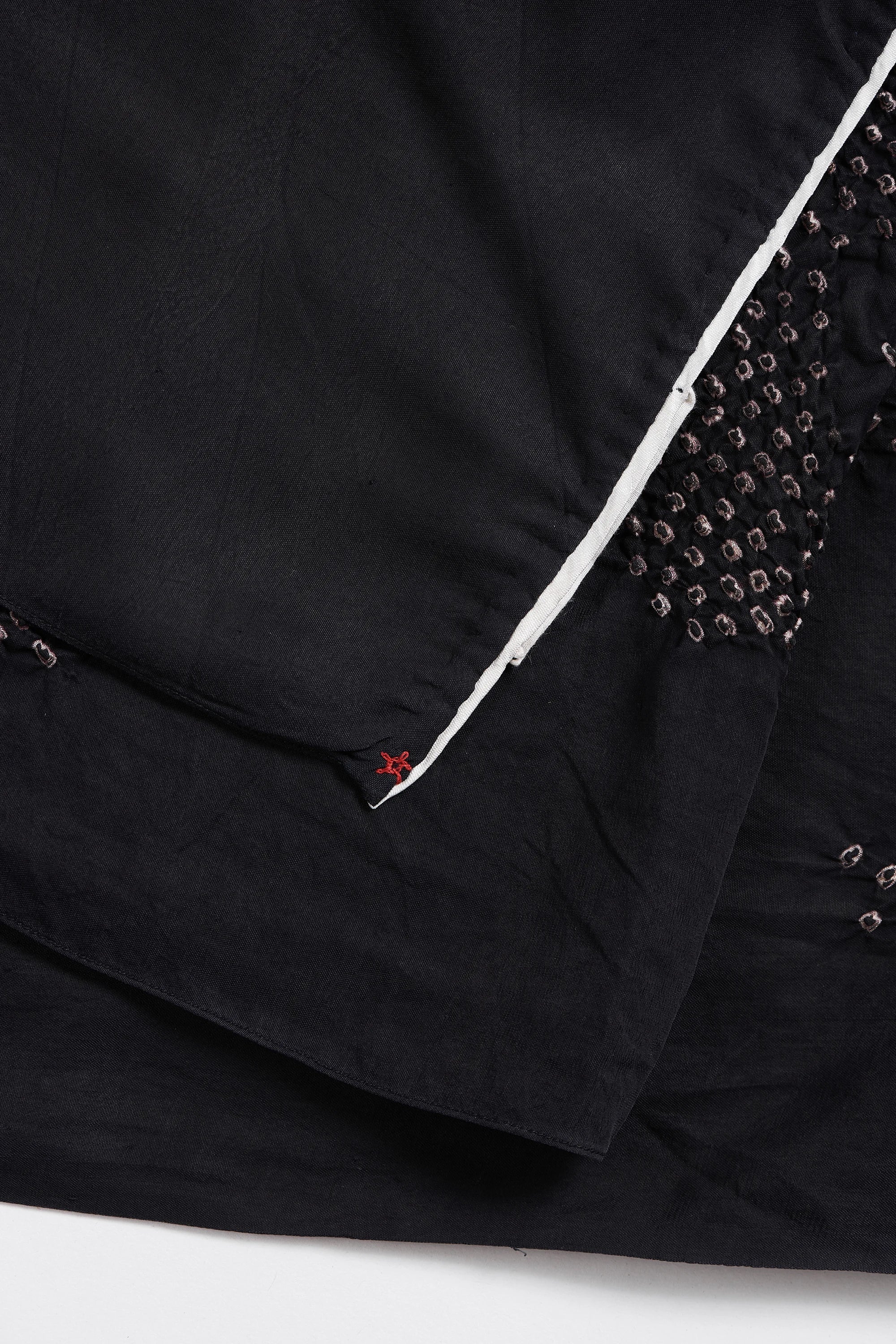 Black Bandhani Silk Scarf