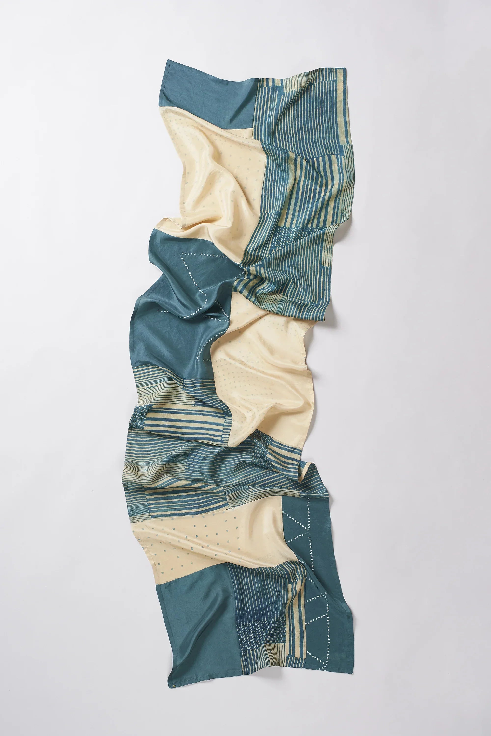 Silk Patchwork Rectangular Scarf