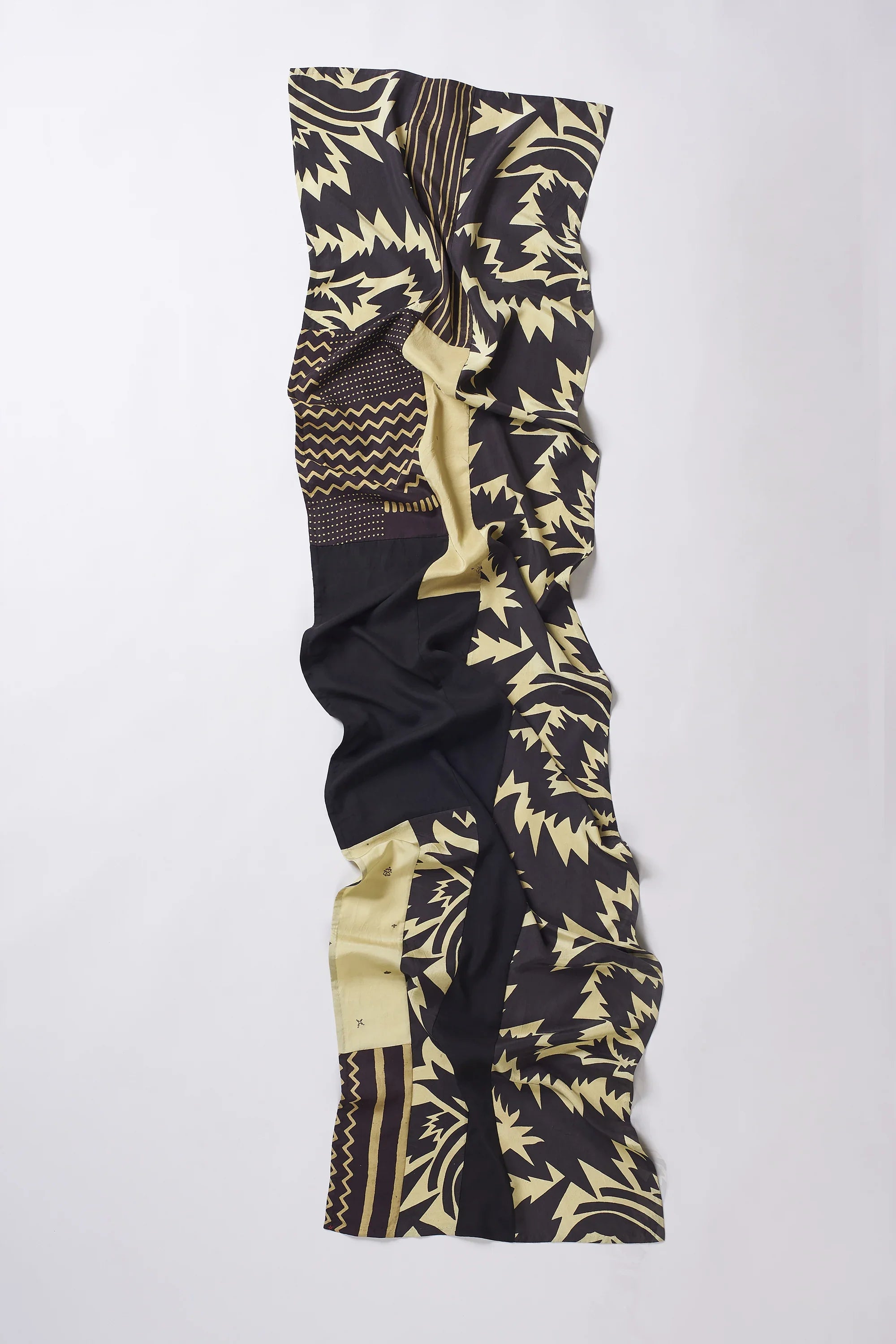 Patchwork Rectangular Scarf in Silk