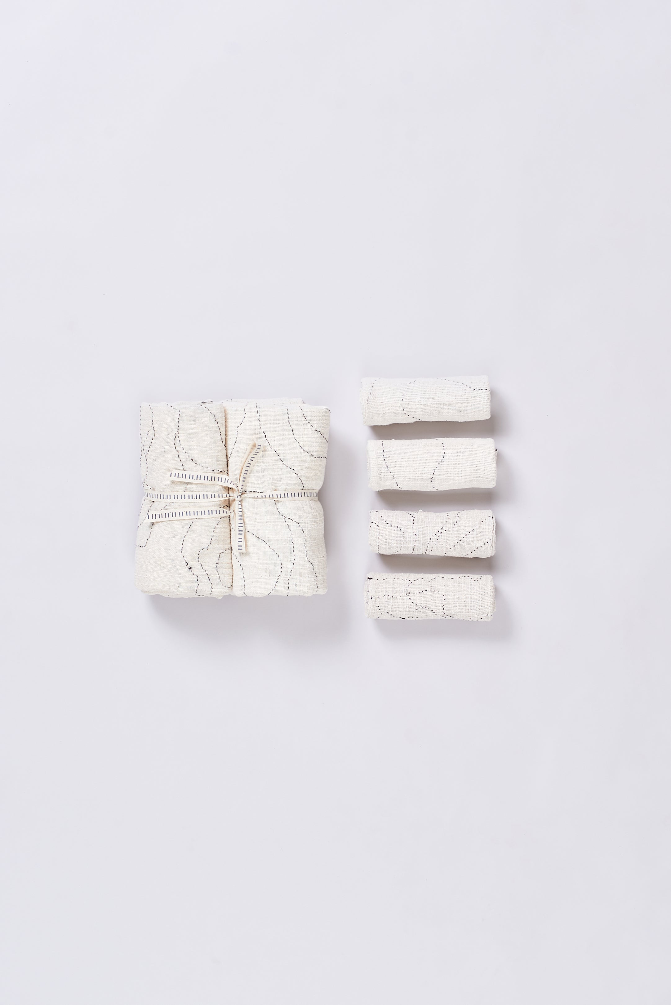 Ecru Kantha Towel Set