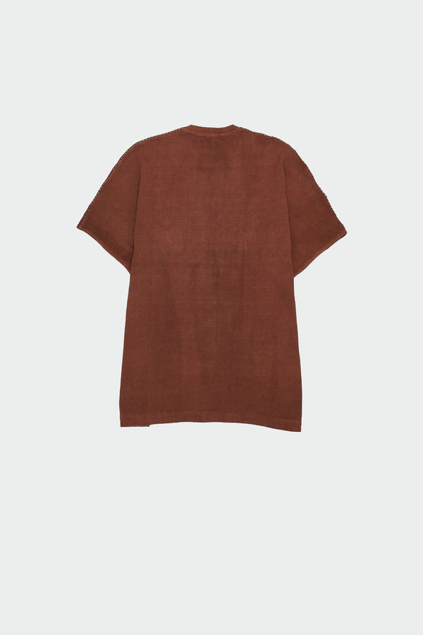 BRICK RED KNITTED TSHIRT