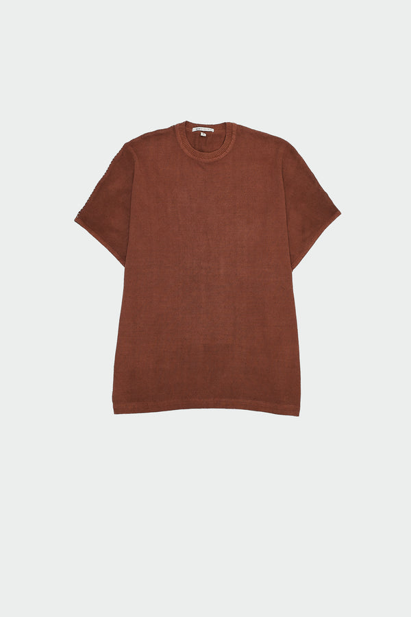 BRICK RED KNITTED TSHIRT