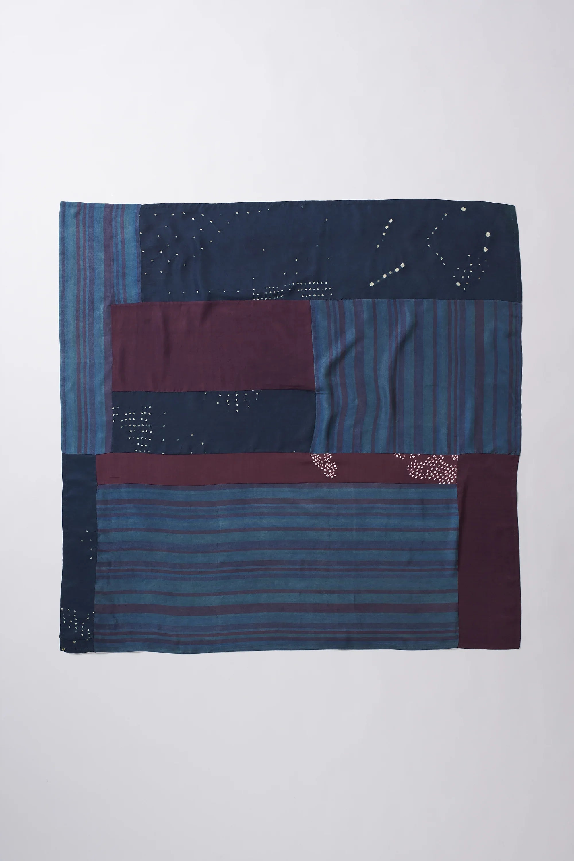 Silk Patchwork Square Scarf