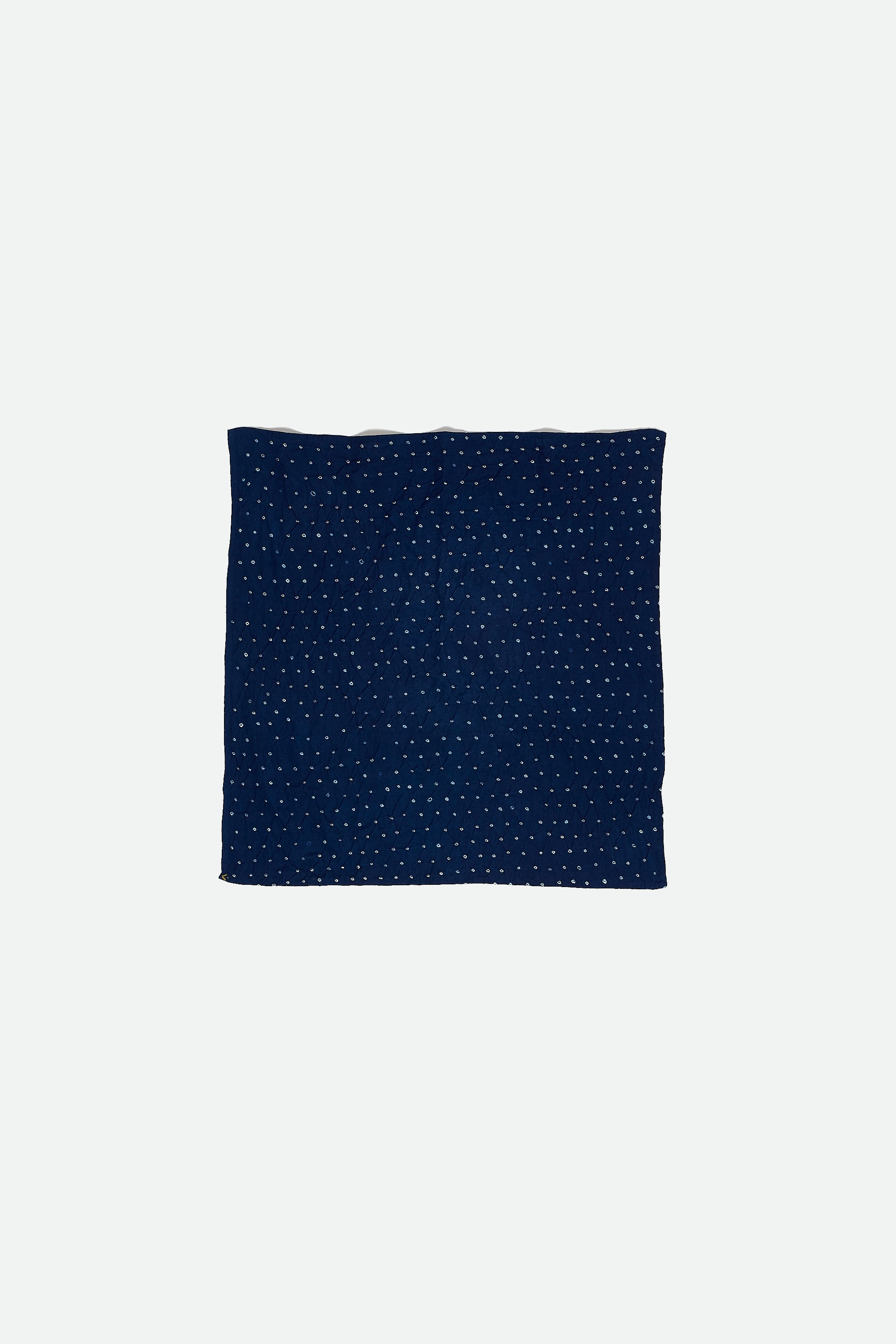INDIGO BANDHANI COTTON SILK SCARF