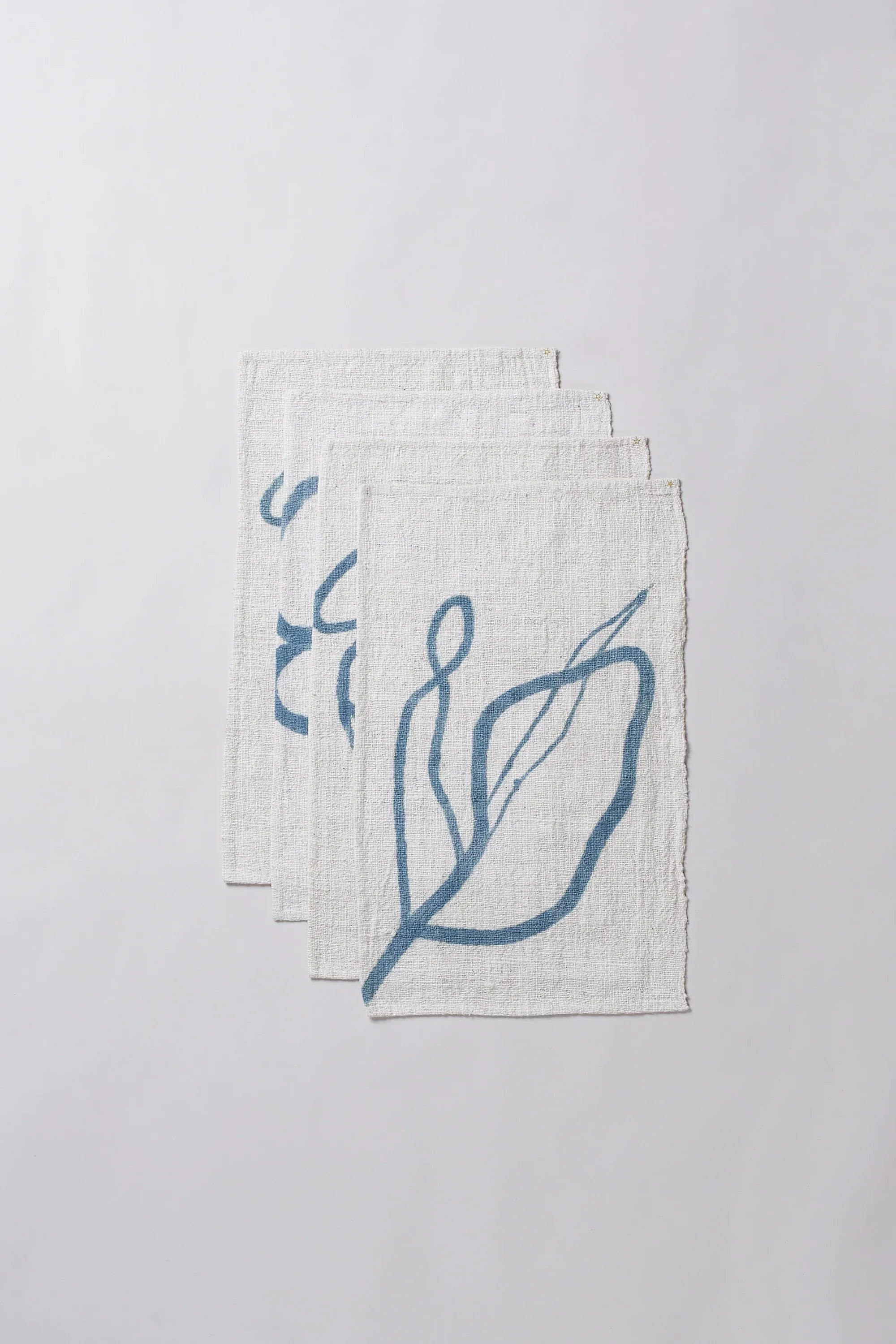 Hand Painted Towel in Indigo