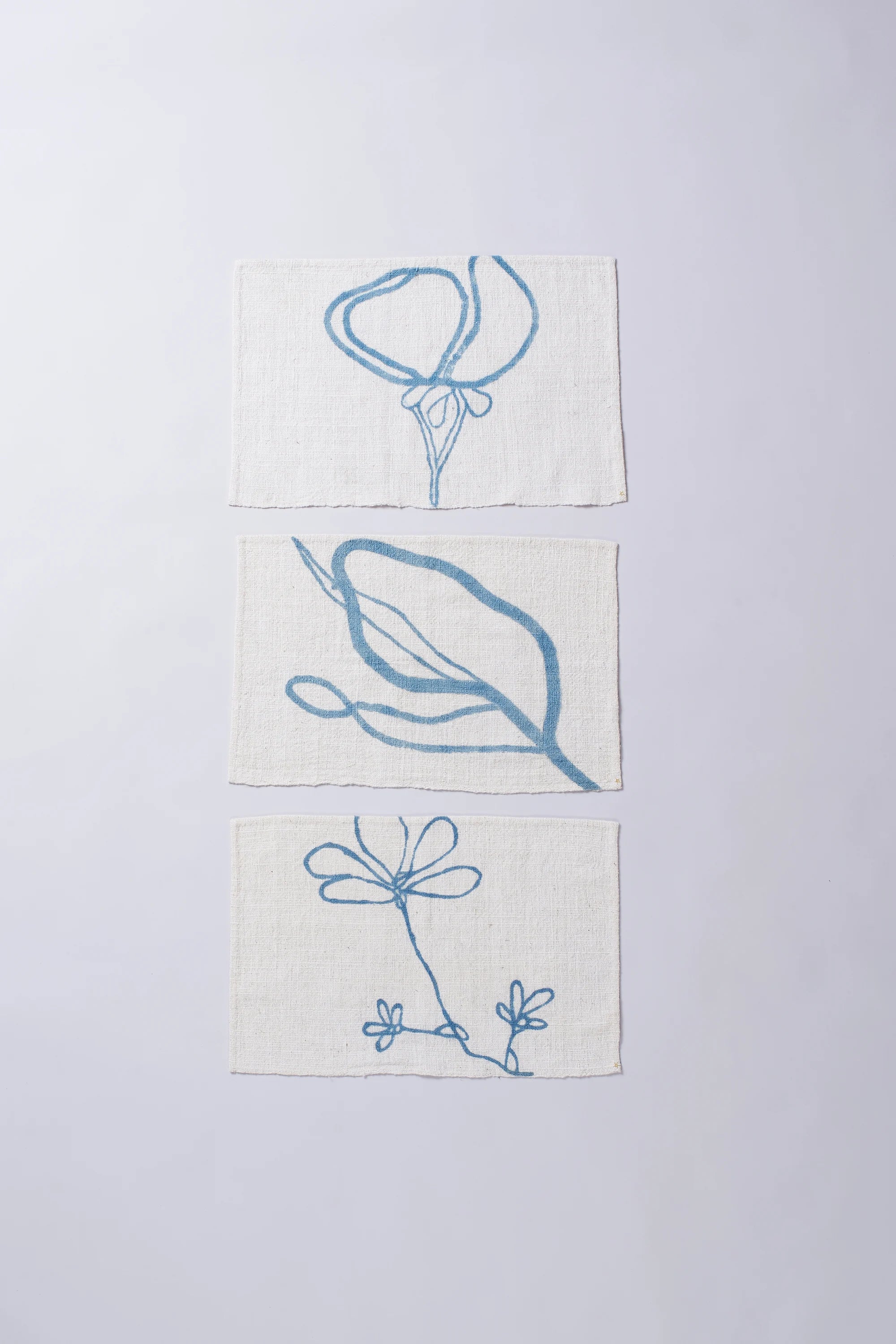 Hand Painted Indigo Towel
