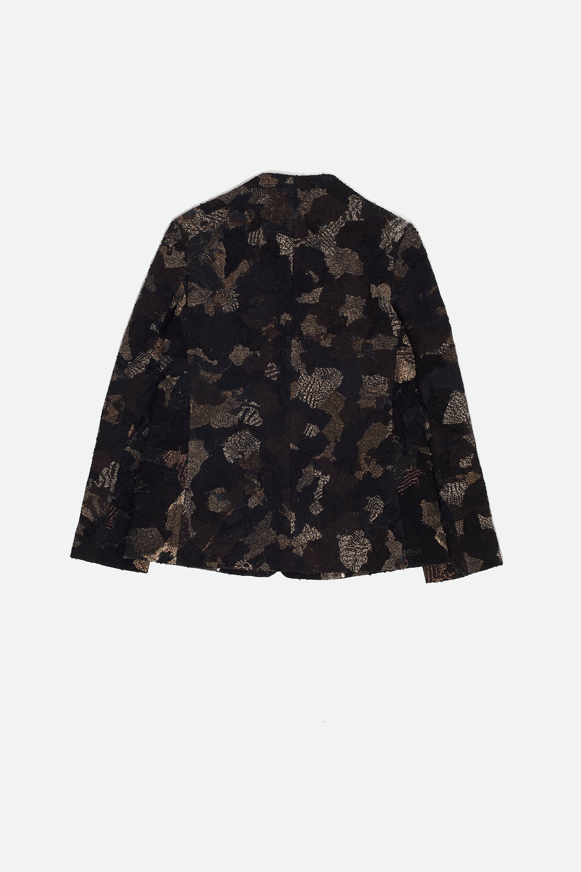 Straight Patchwork Jacket in Charcoal