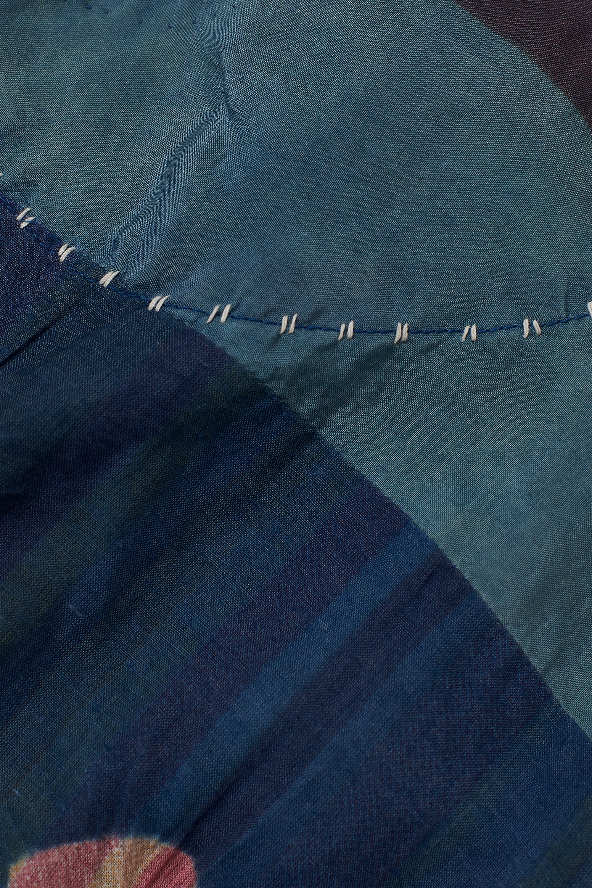 MEDIUM INDIGO COTTON SILK WOMEN DRESS