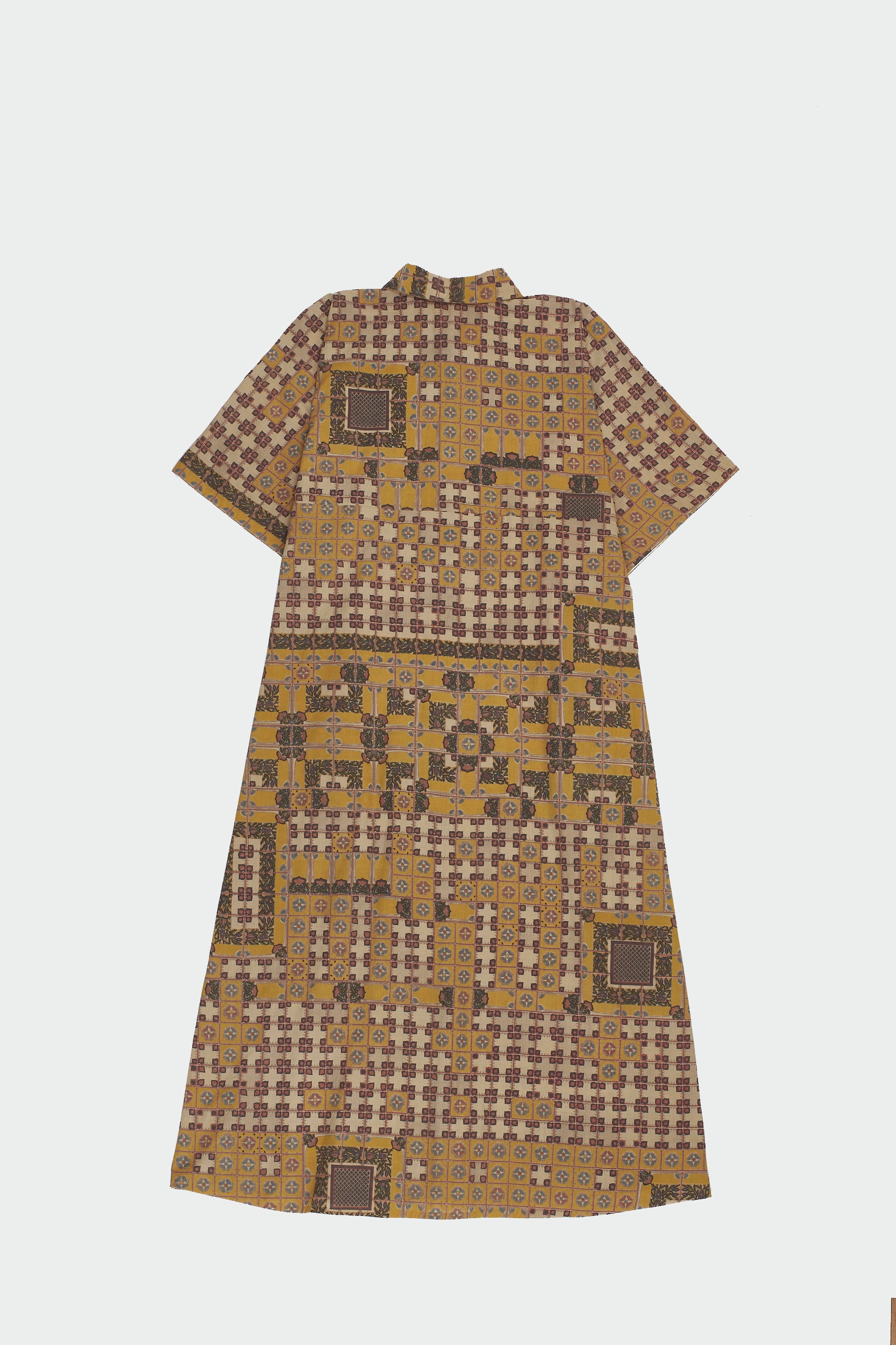 CHETTINAD INSPIRED MULTI-COLOUR SCREEN PRINTED STATEMENT KAFTAN