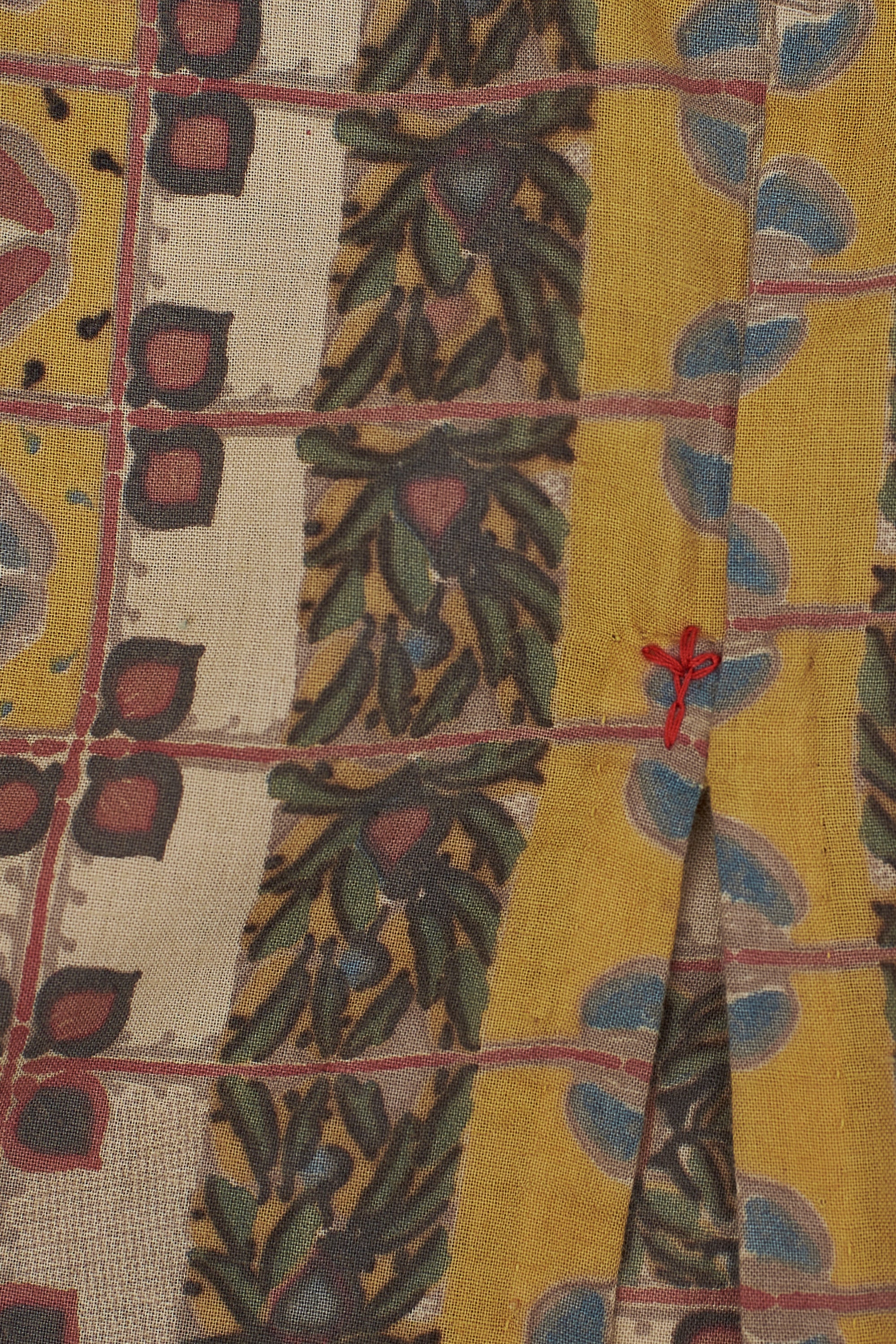 CHETTINAD INSPIRED MULTI-COLOUR SCREEN PRINTED STATEMENT KAFTAN
