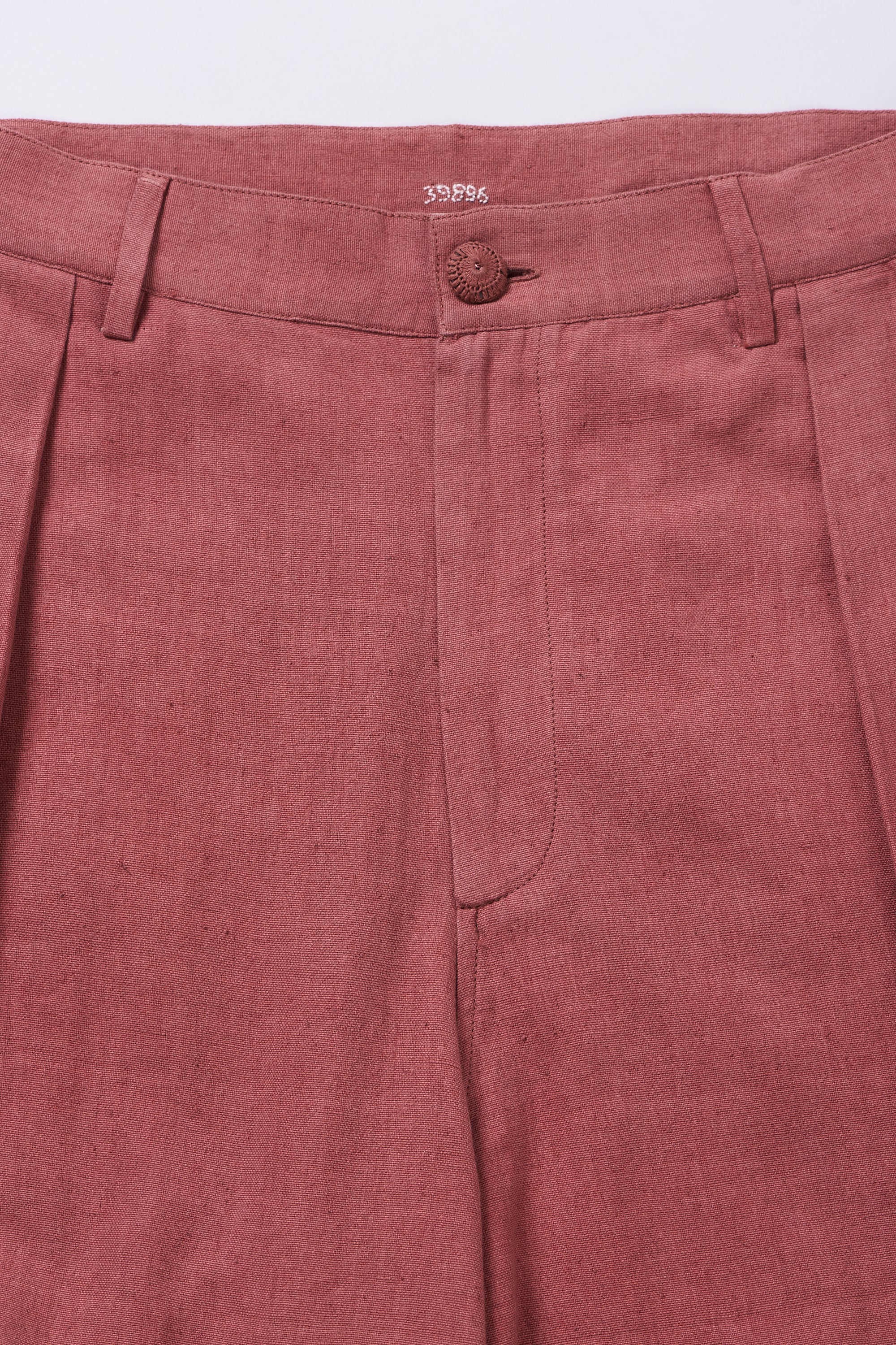 ROGUE PINK PLEATED COTTON TROUSERS