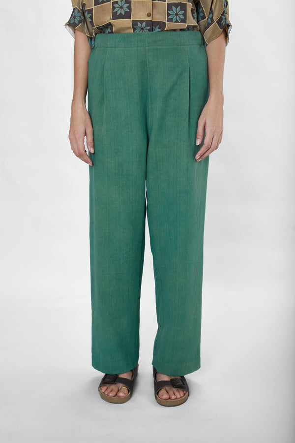 HAND WOVEN PLEATED TROUSERS