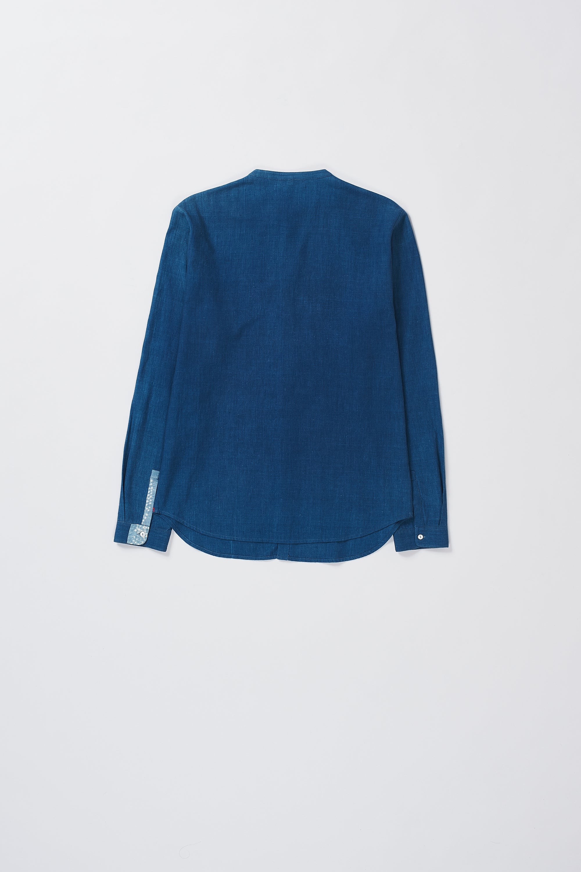 Back image of cotton medium indigo shirt