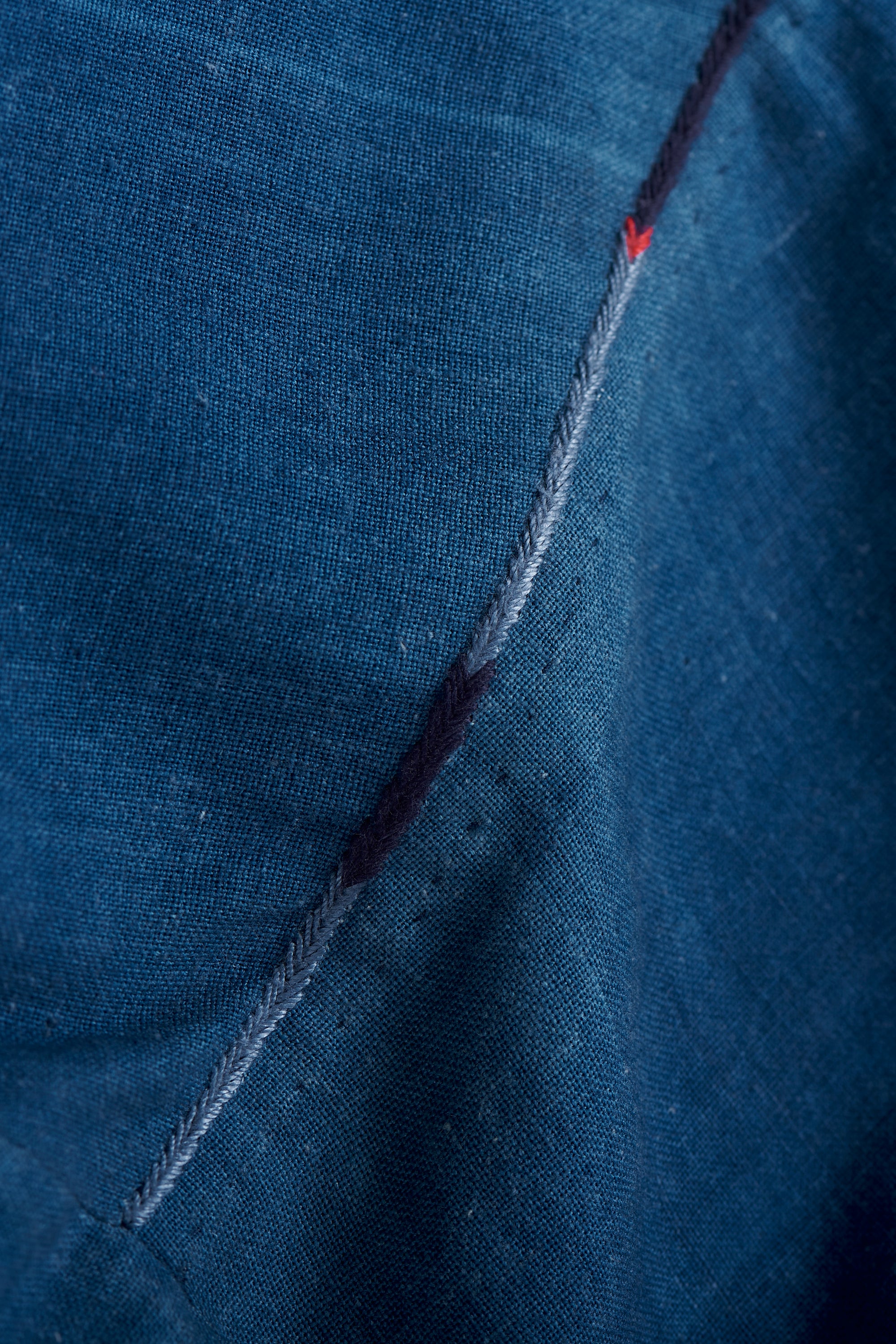Fabric close-up with hand details