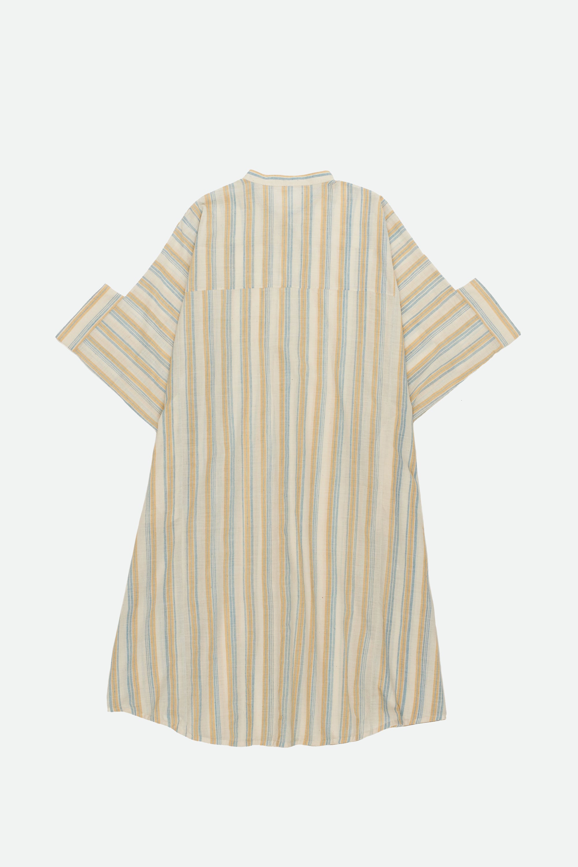 MULTI-COLOUR YARN DYED STRIPE STATEMENT KAFTAN