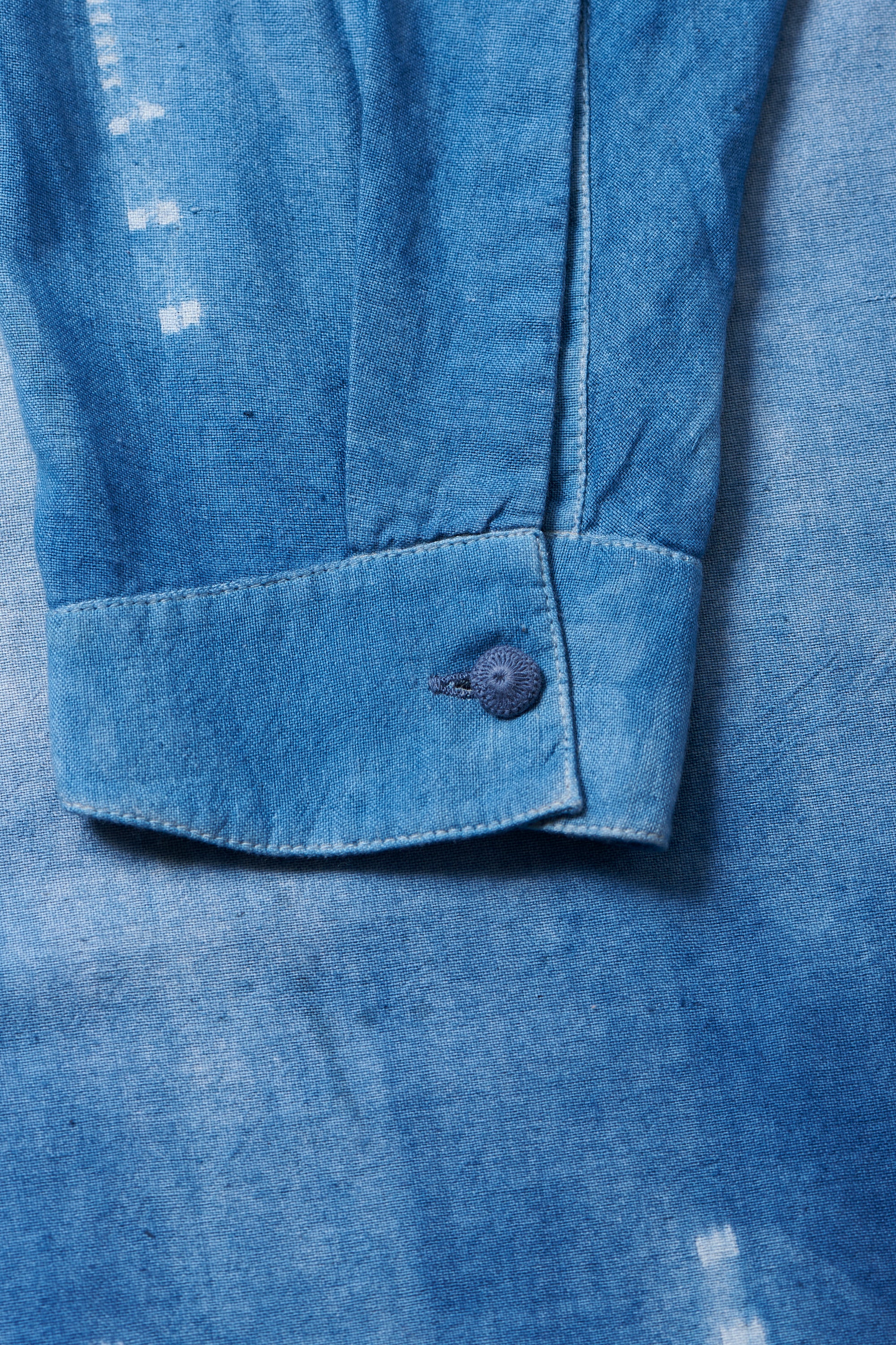 Fabric close-up of sleeve with button