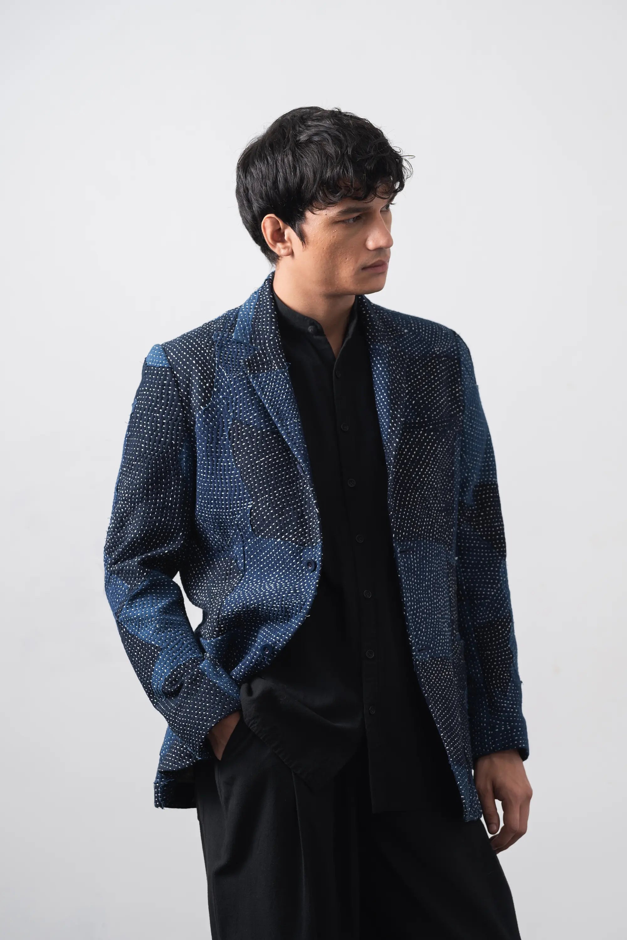 Oversized Patchwork Cotton Jacket