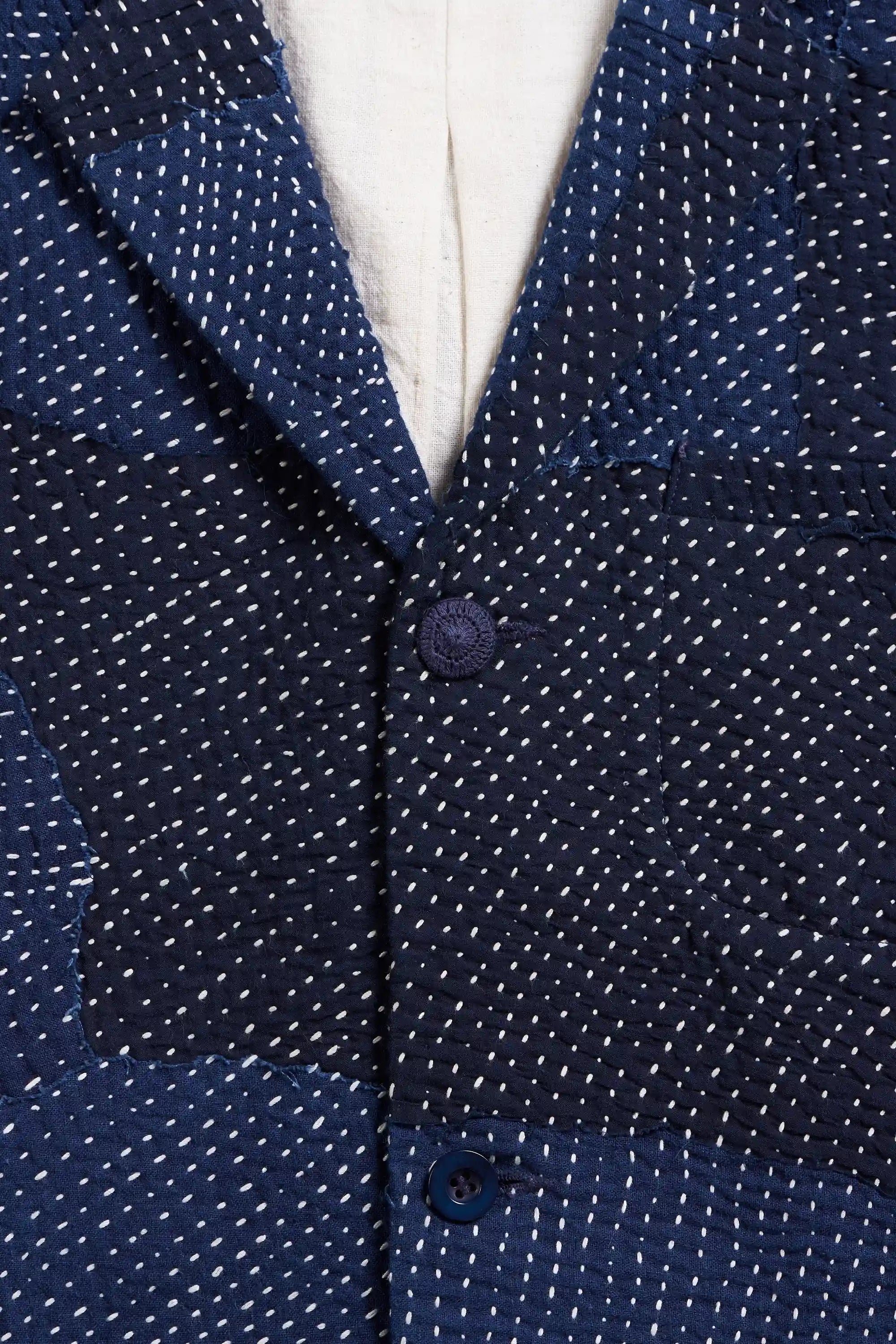 Patchwork Cotton Oversized Jacket