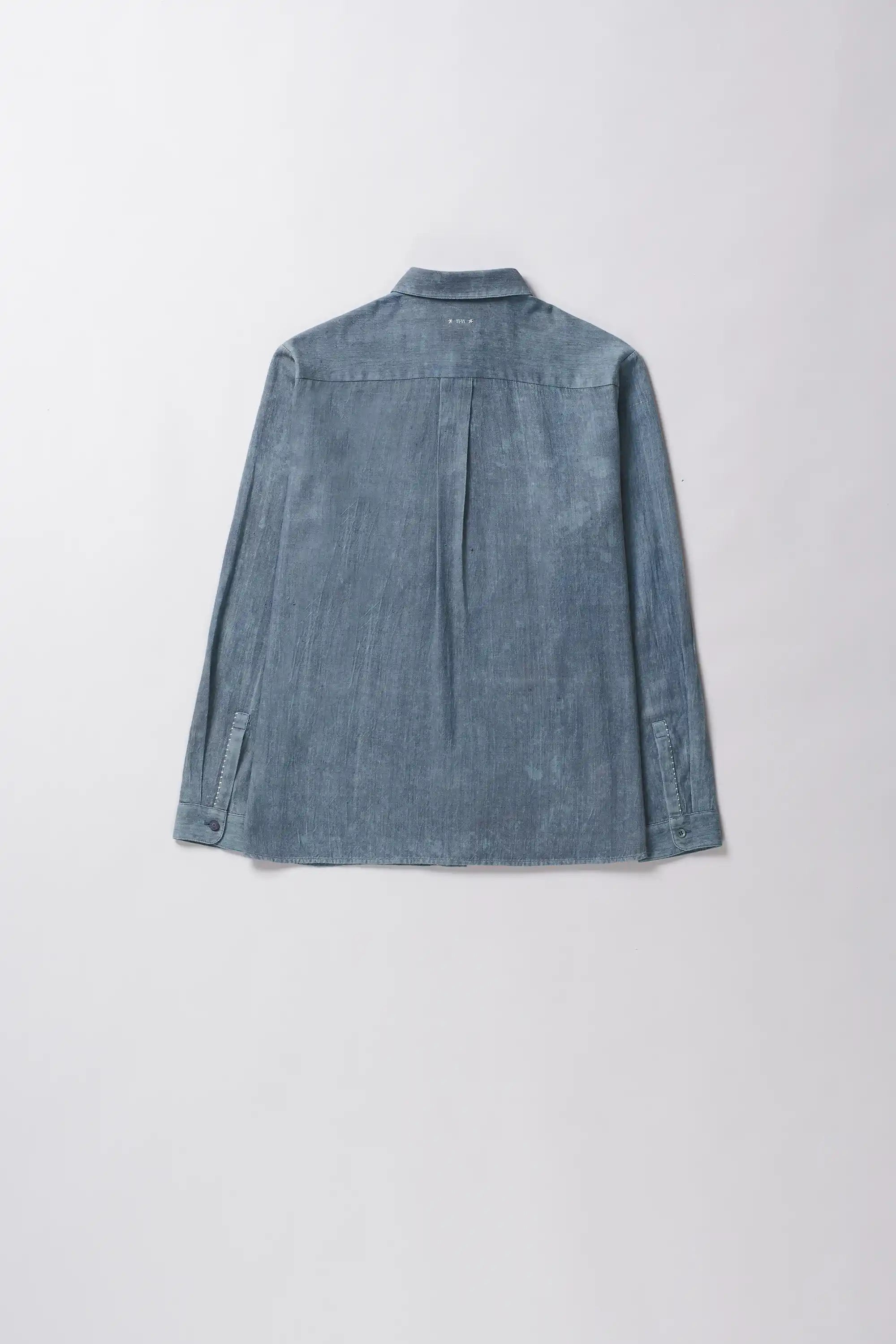 Sky indigo lovers shirt with full-sleeves