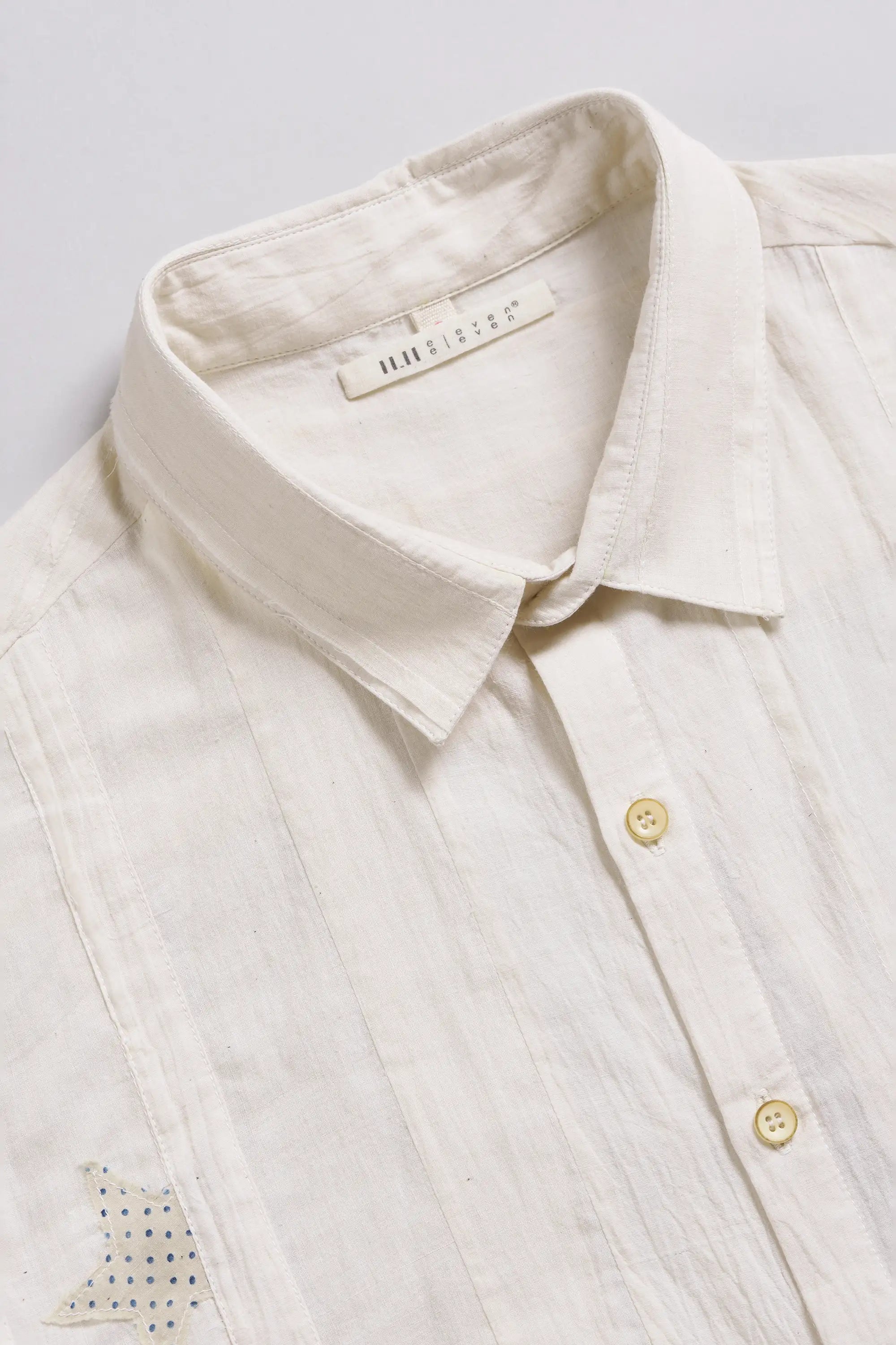 Ecru Relaxed Fit Mul Shirt