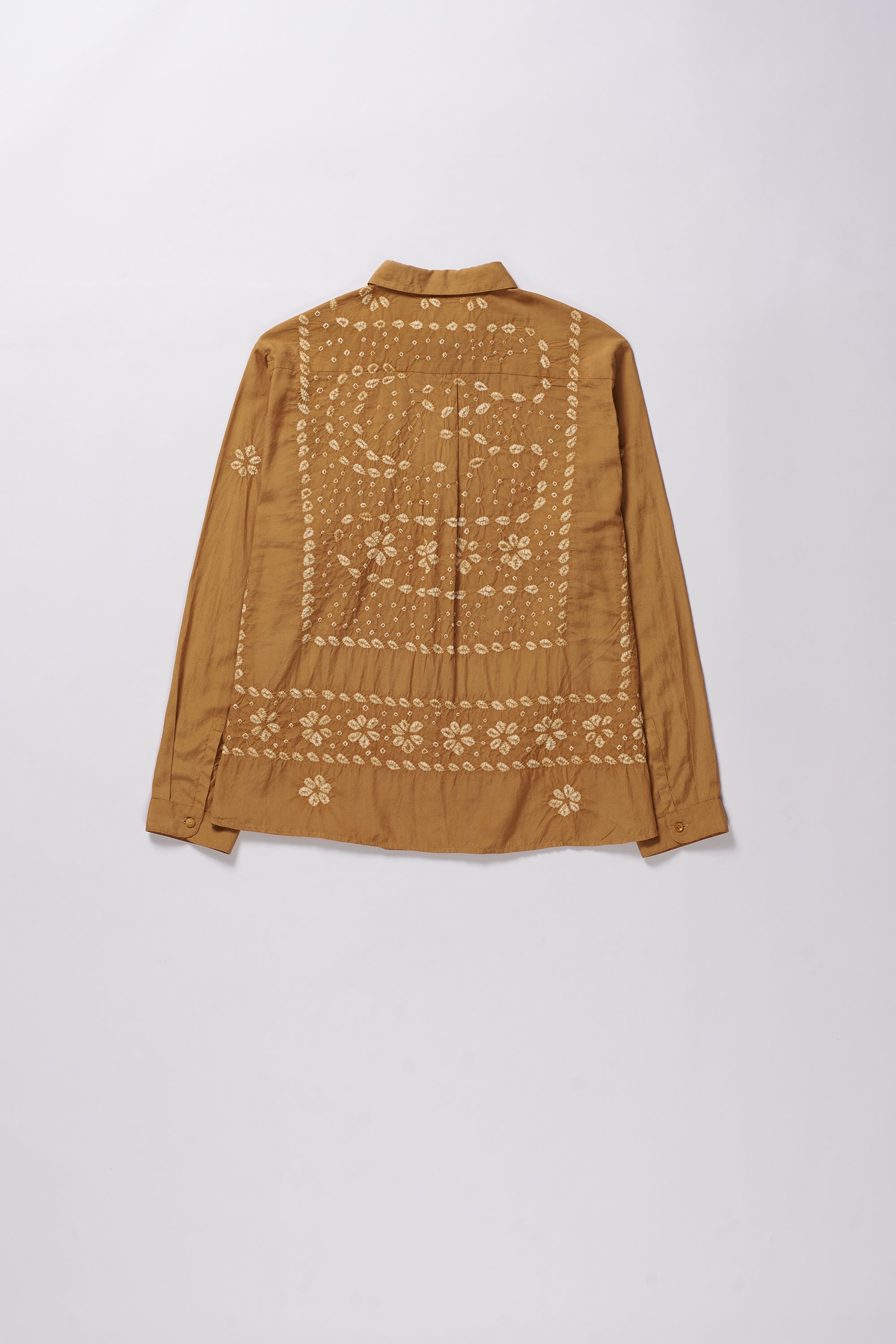 Lovers Mustrad Yellow Relaxed Shirt
