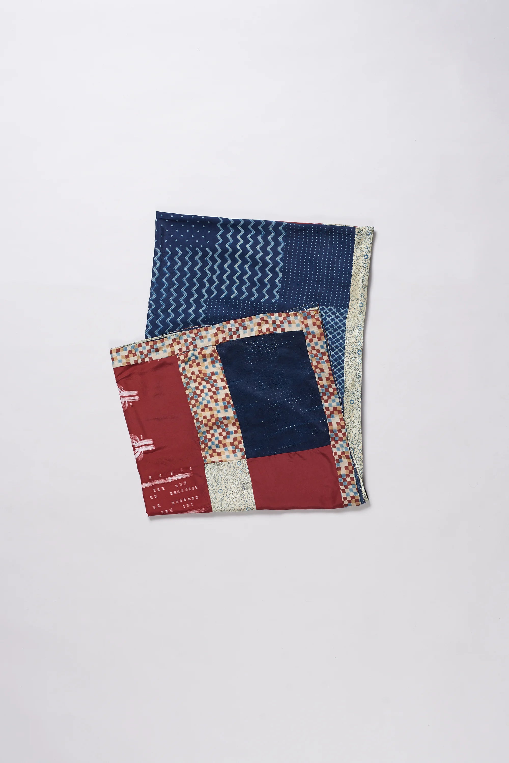 Patchwork Reclaimed Scarf in Silk