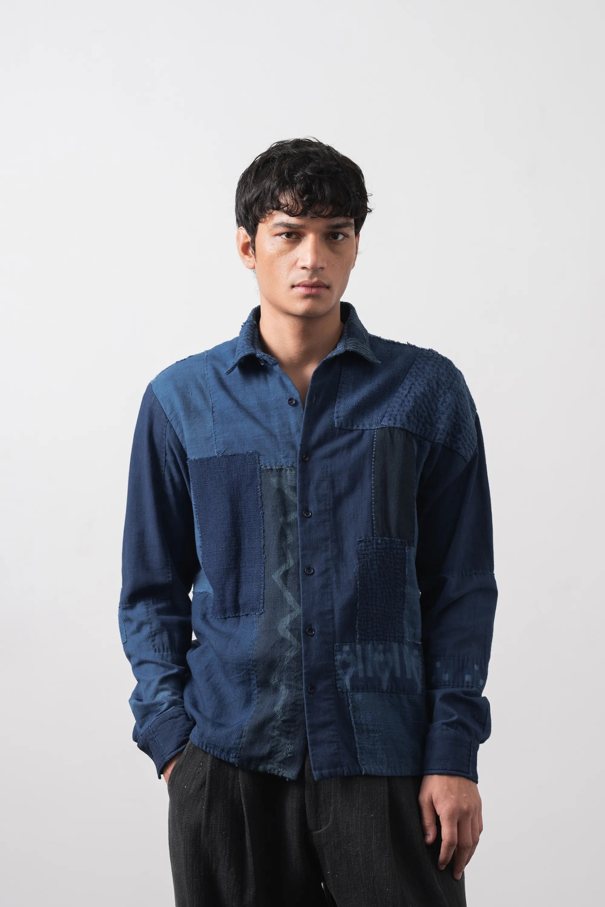 Relaxed Fit Patchwork Shirt