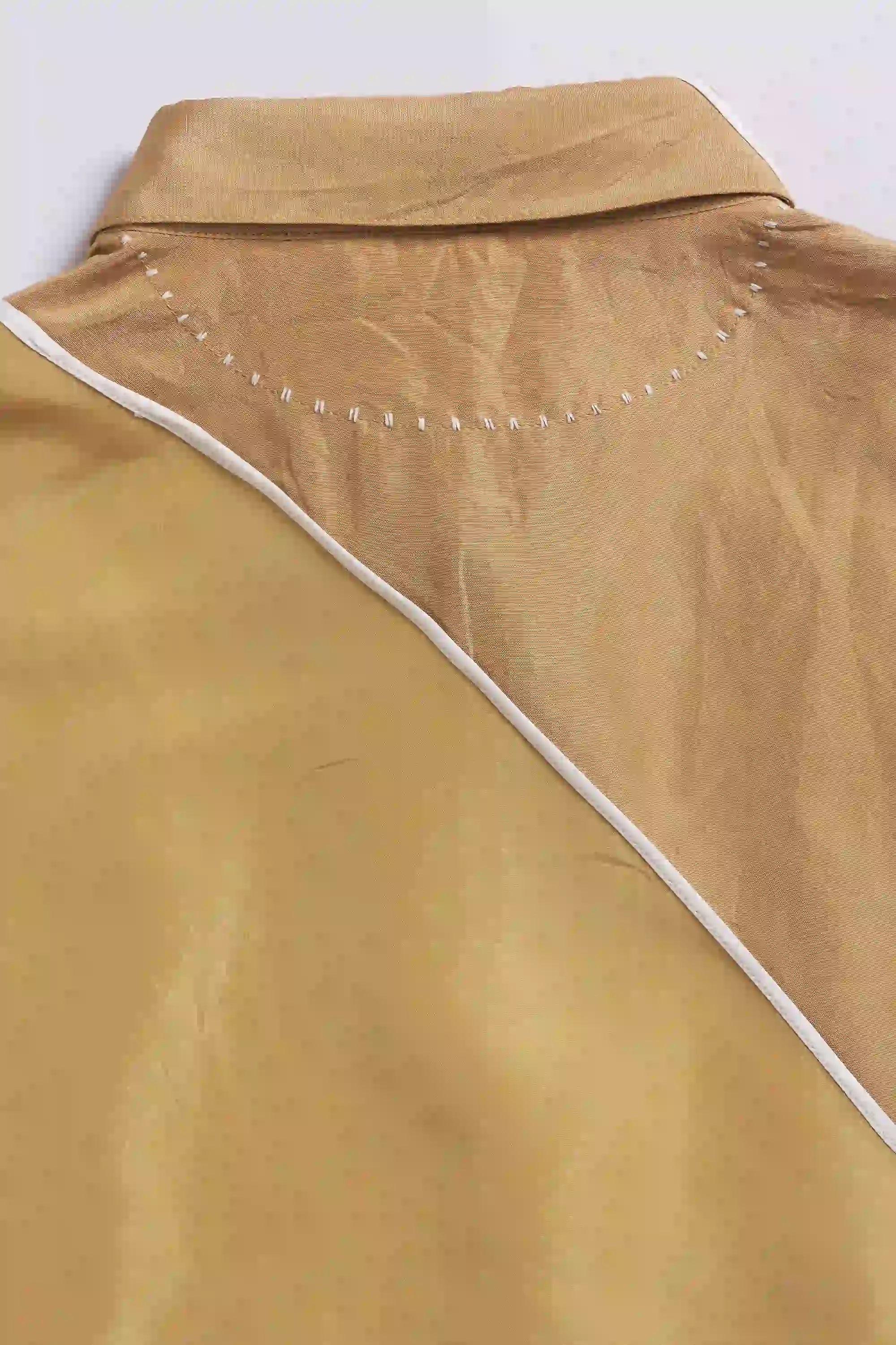 Fabric close-up with hand details