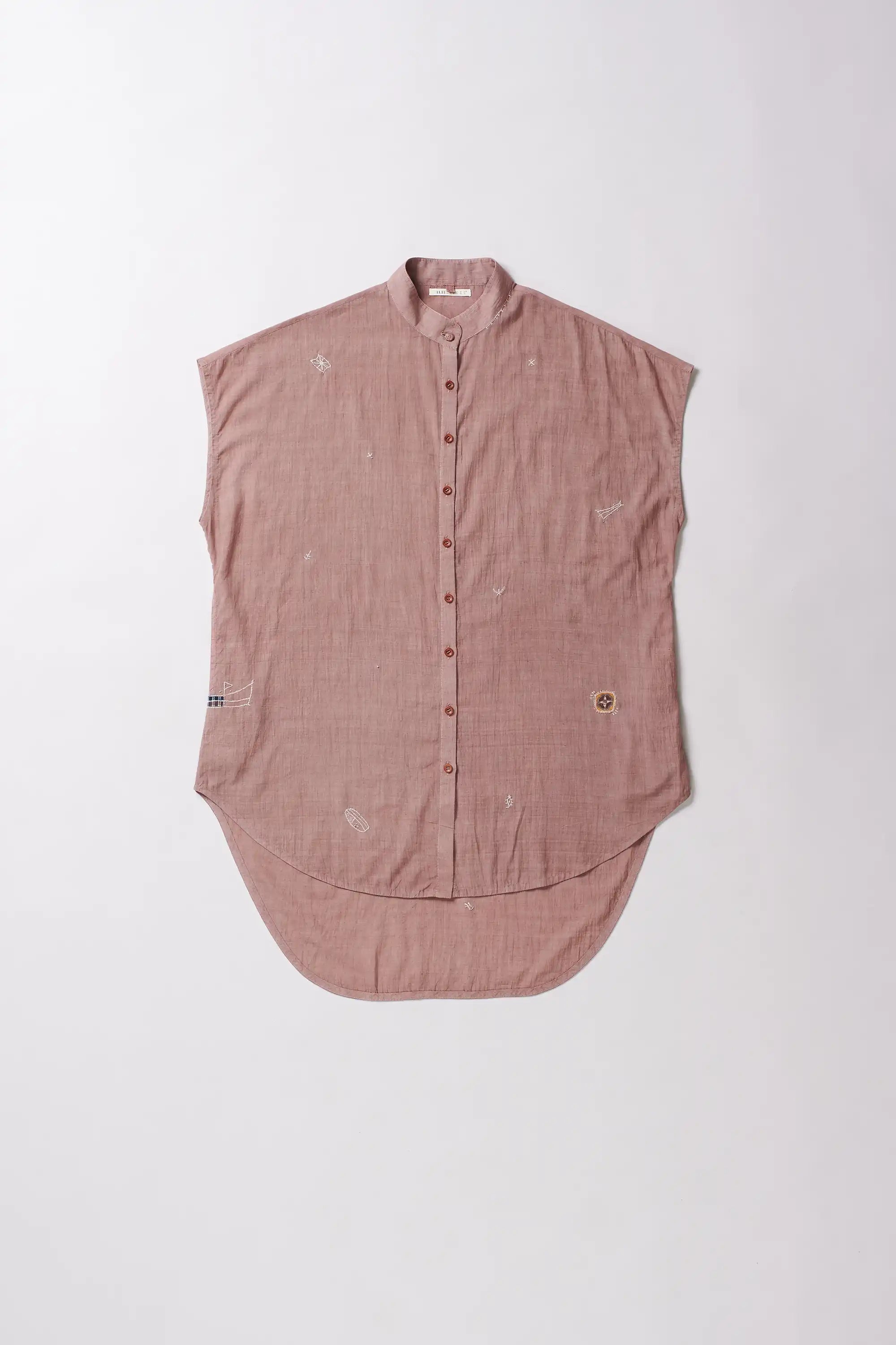Old rose cotton shirt