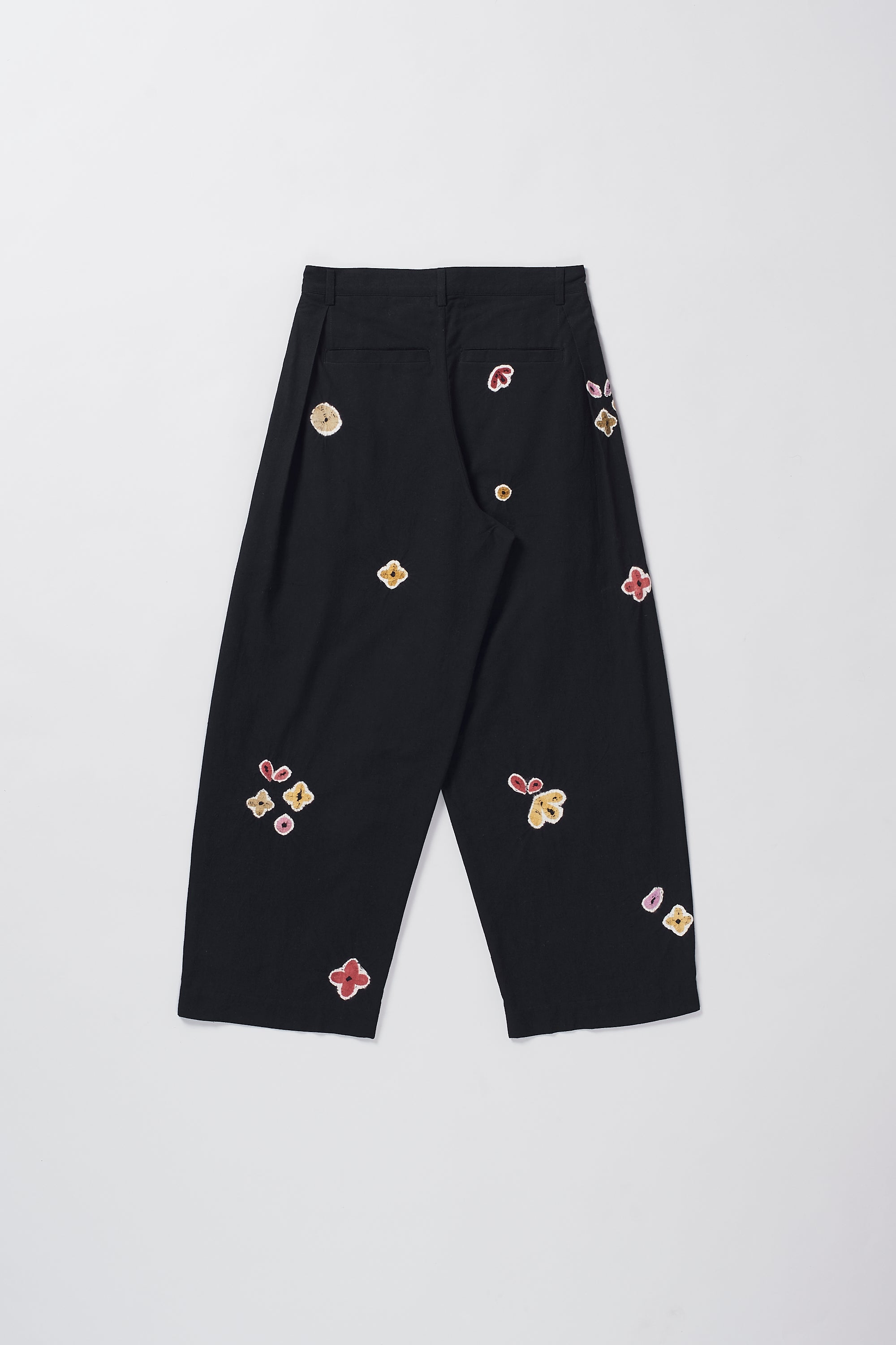 Shibori Pleated Pants in Black