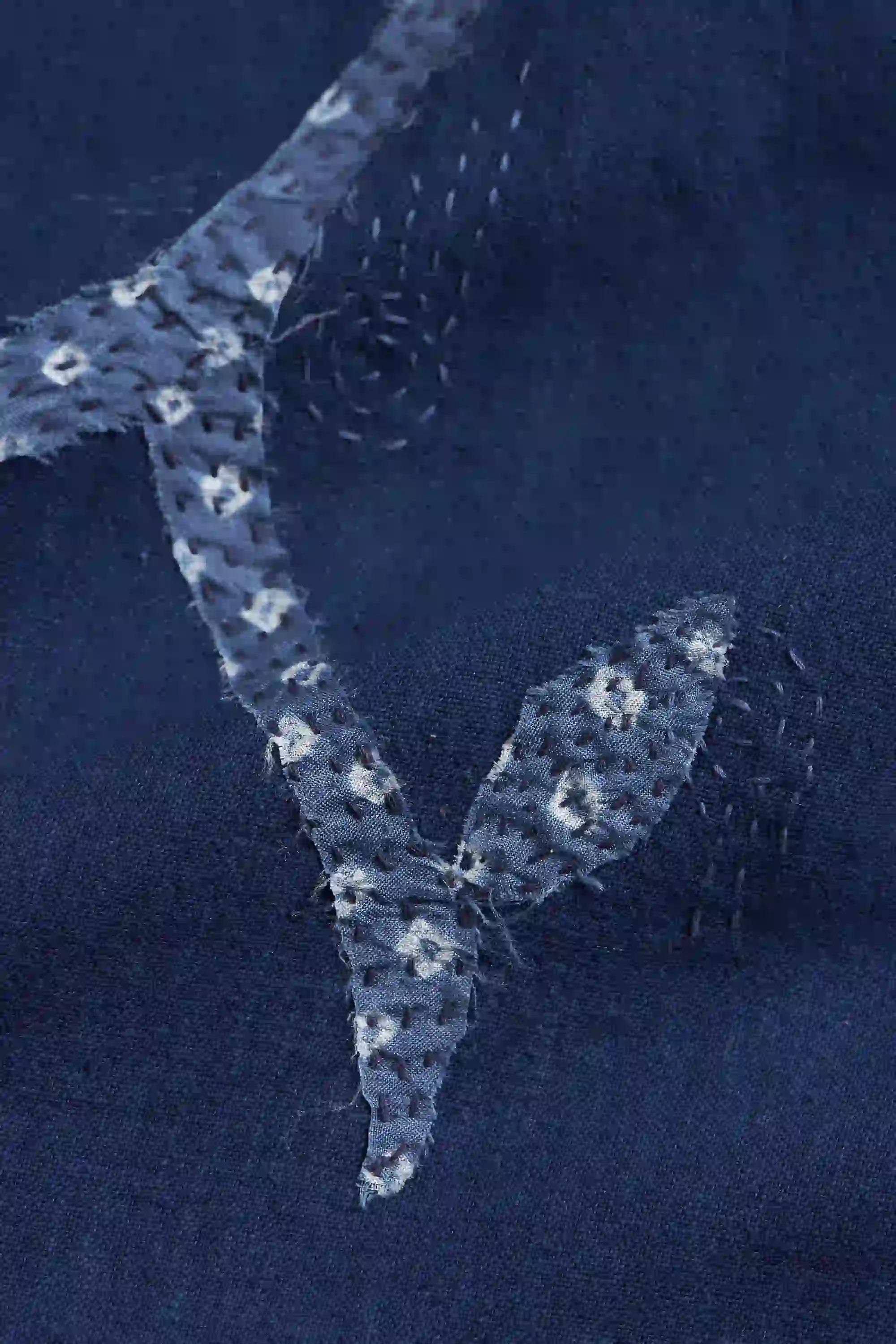 Fabric close-up with kantha and patchwork