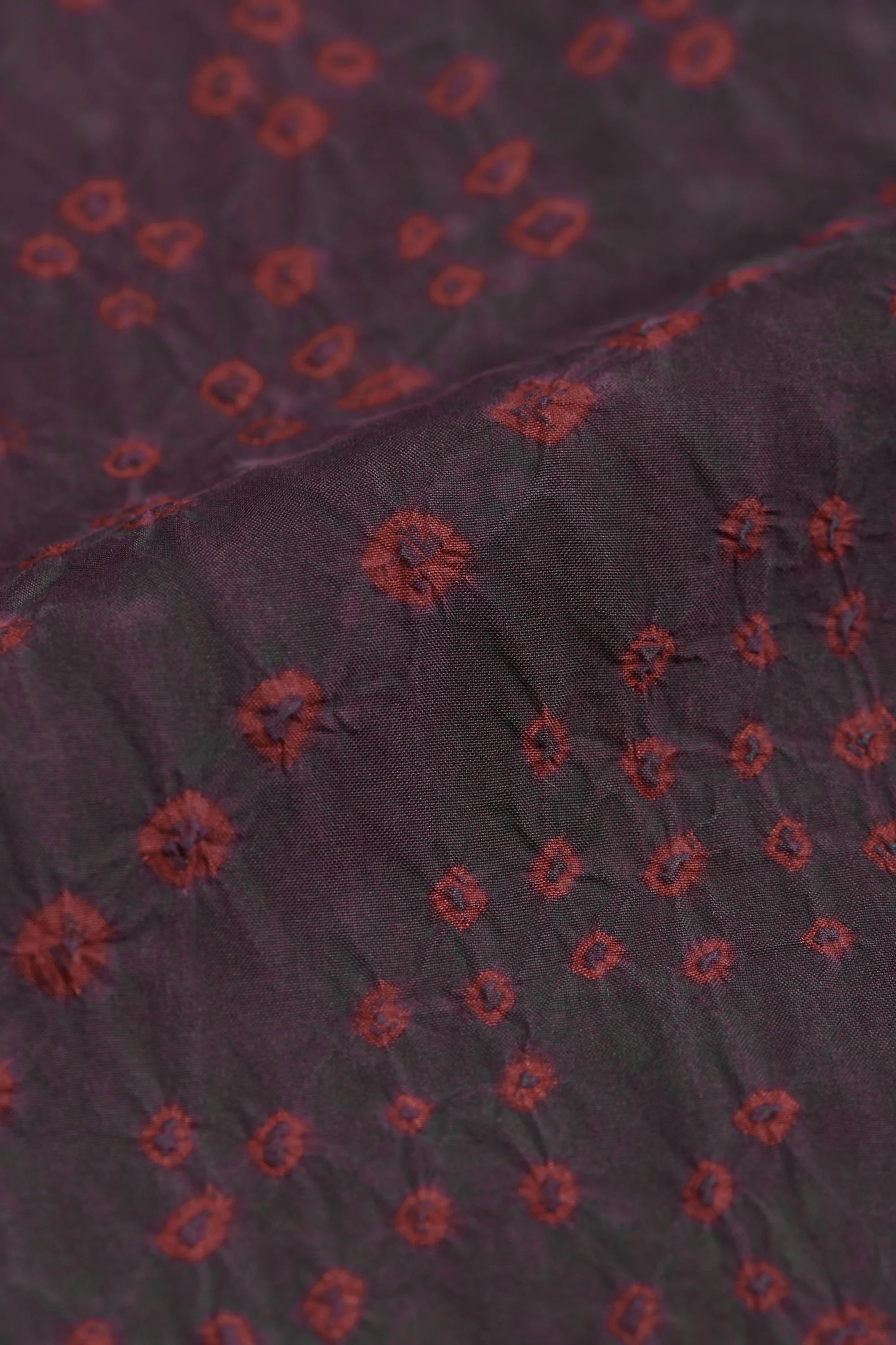 Unisex Silk Shirt with Bandhani