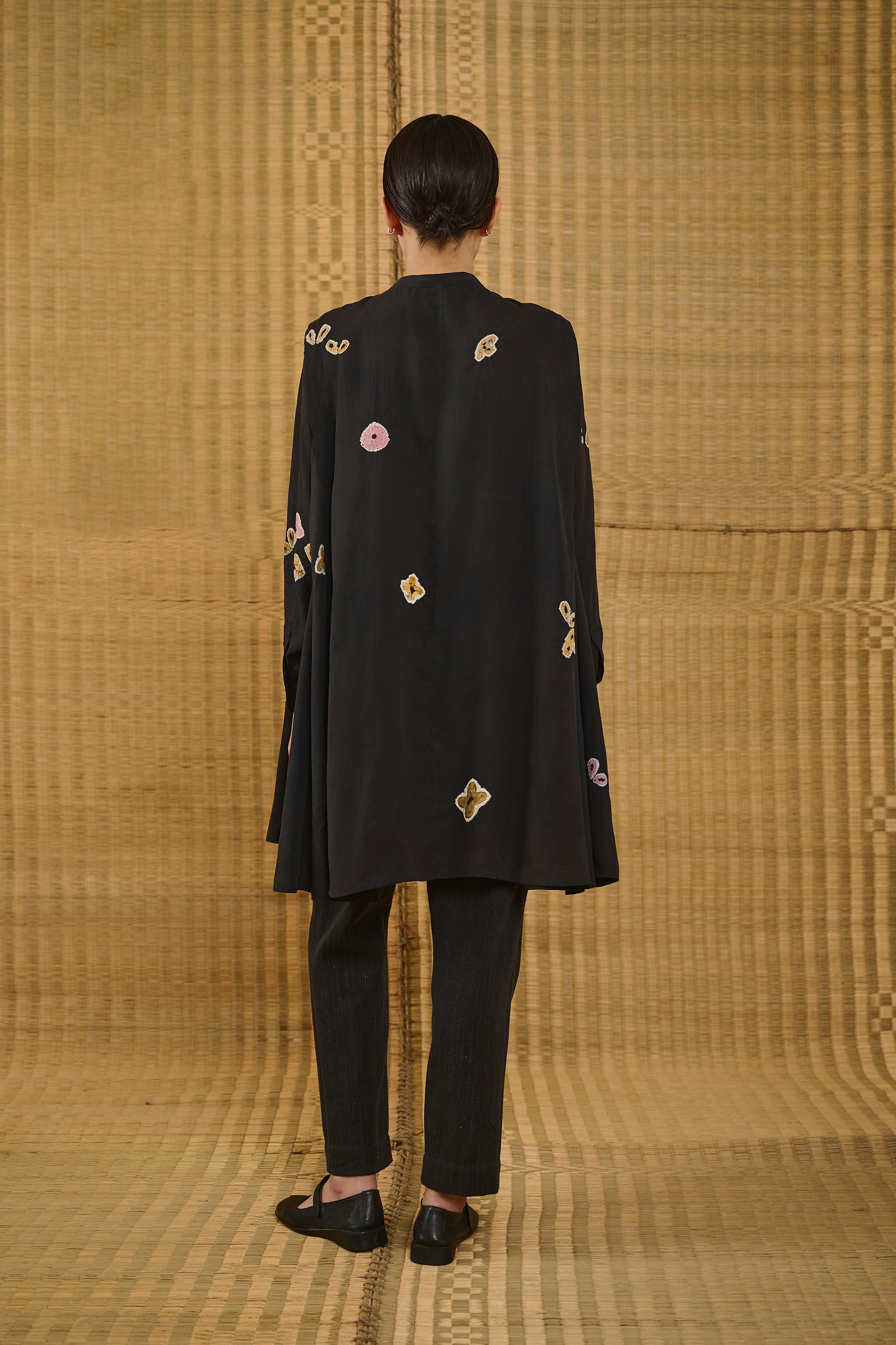 SHIBORI HANDPAINTED SHIFT DRESS