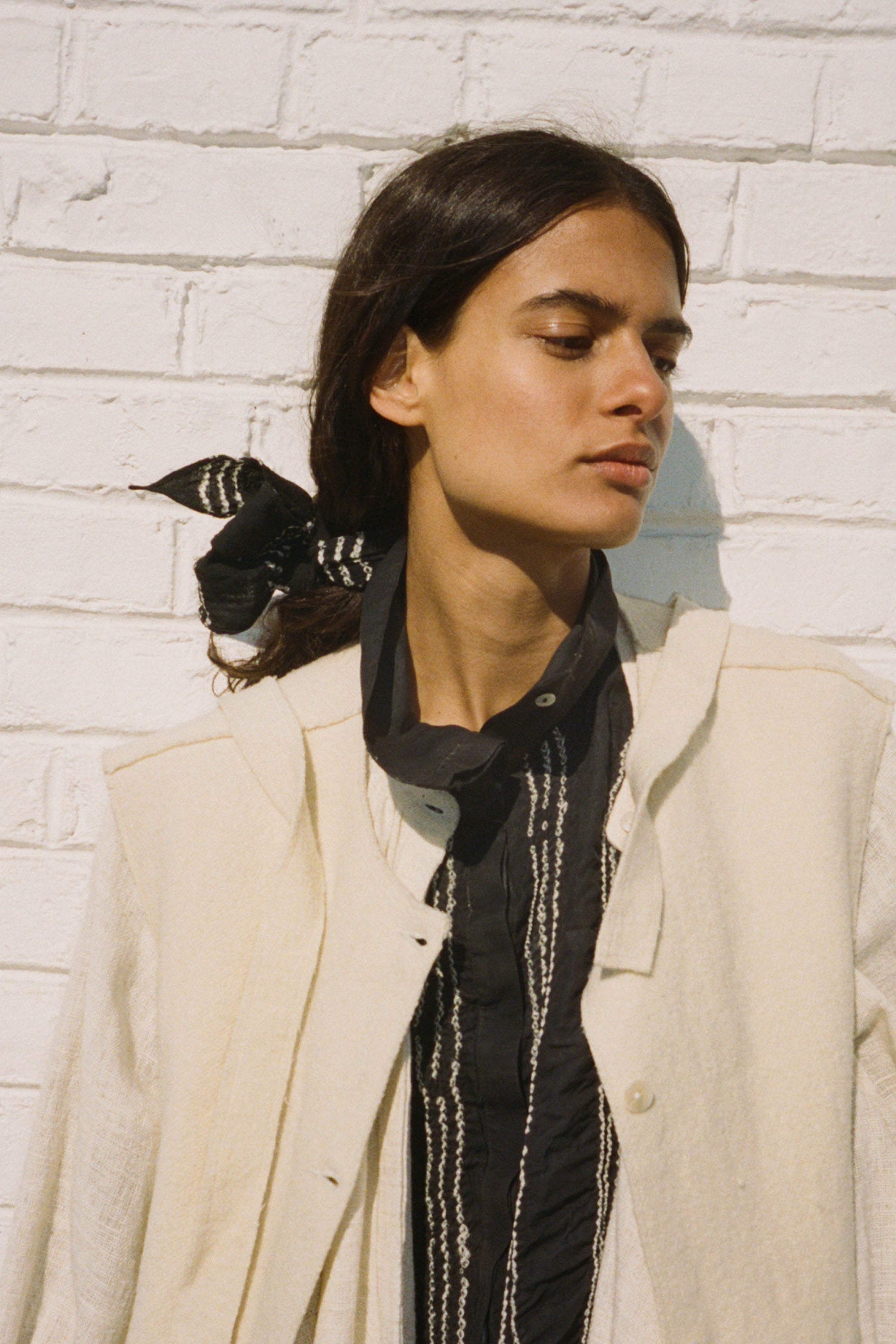 ORGANIC COTTON BANDANA PRINTED WITH NATURAL COLOUR