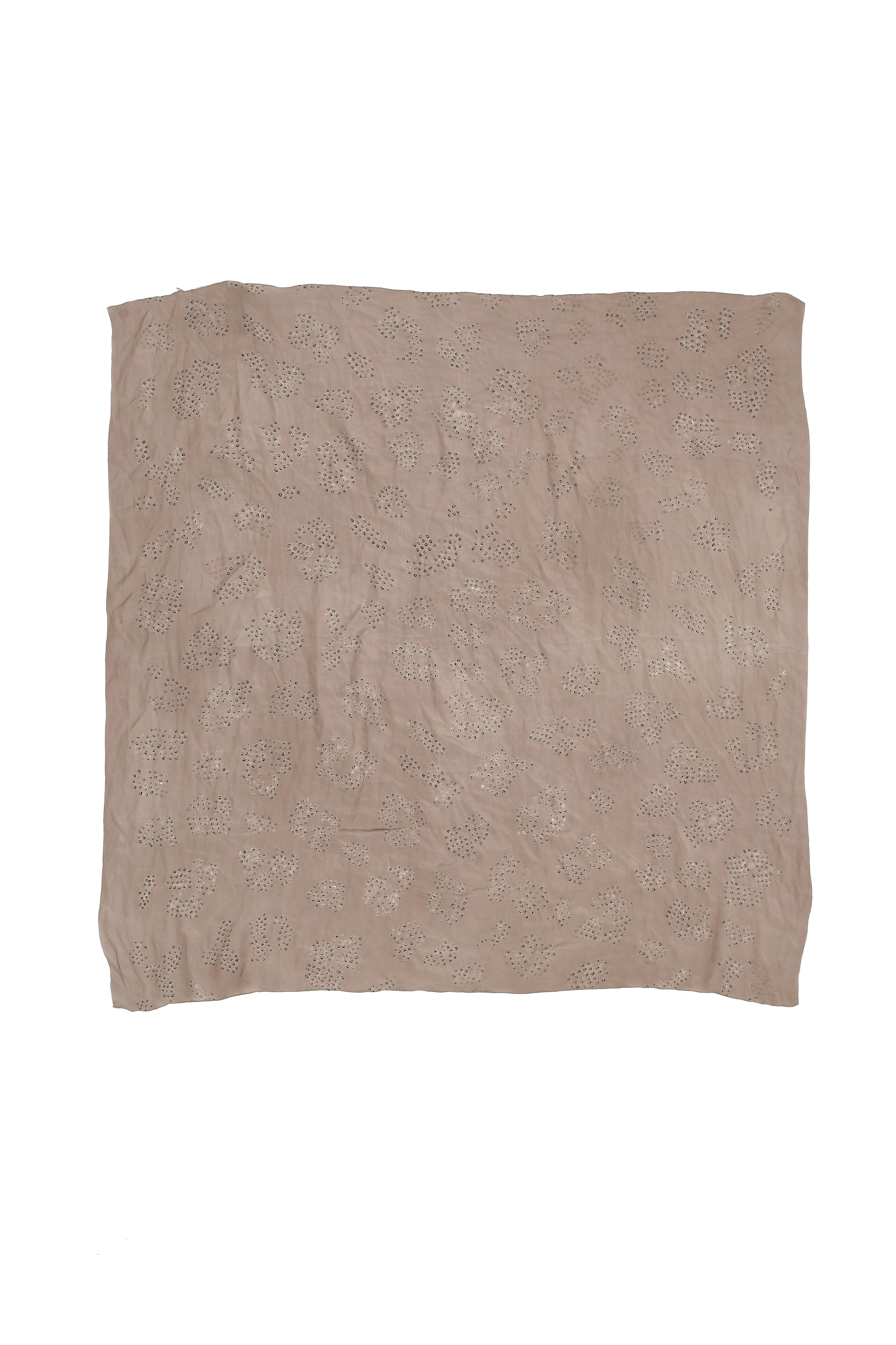 SMOKE COLOR SILK WITH BANDHANI SCARF