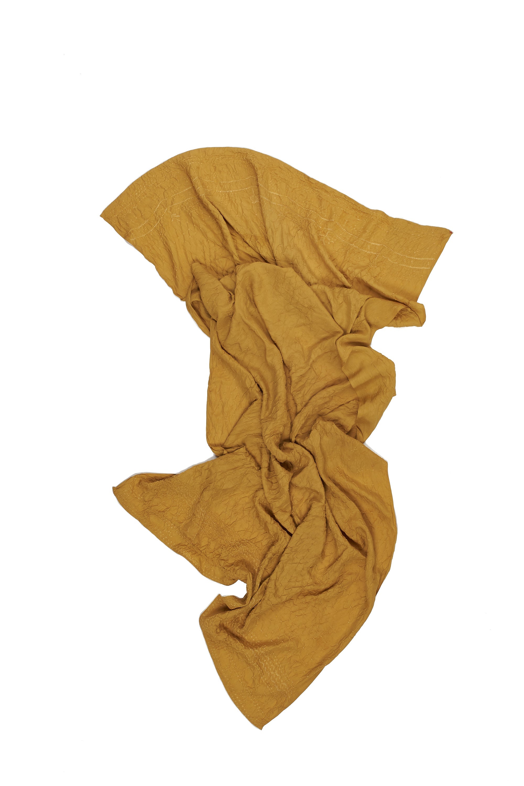 YELLOW SILK BANDHANI SHAWL