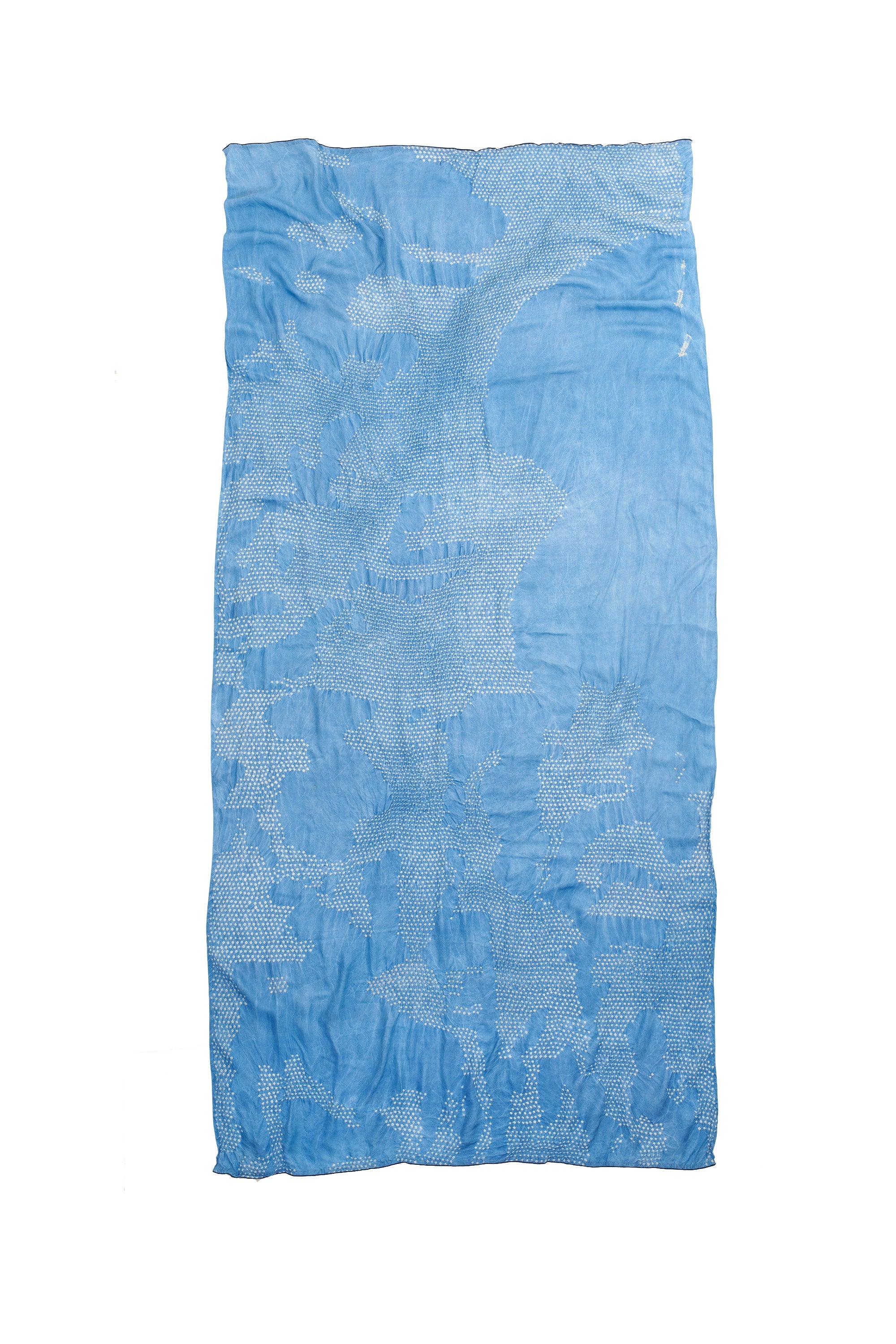 SILK BANDHANI LIGHT INDIGO DYED SHAWL
