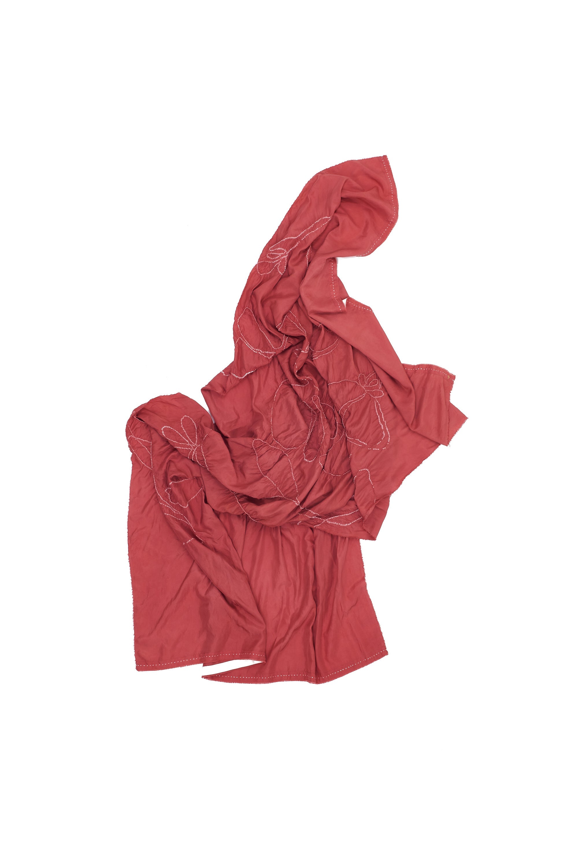 PINK WOOD BANDHANI SHAWL