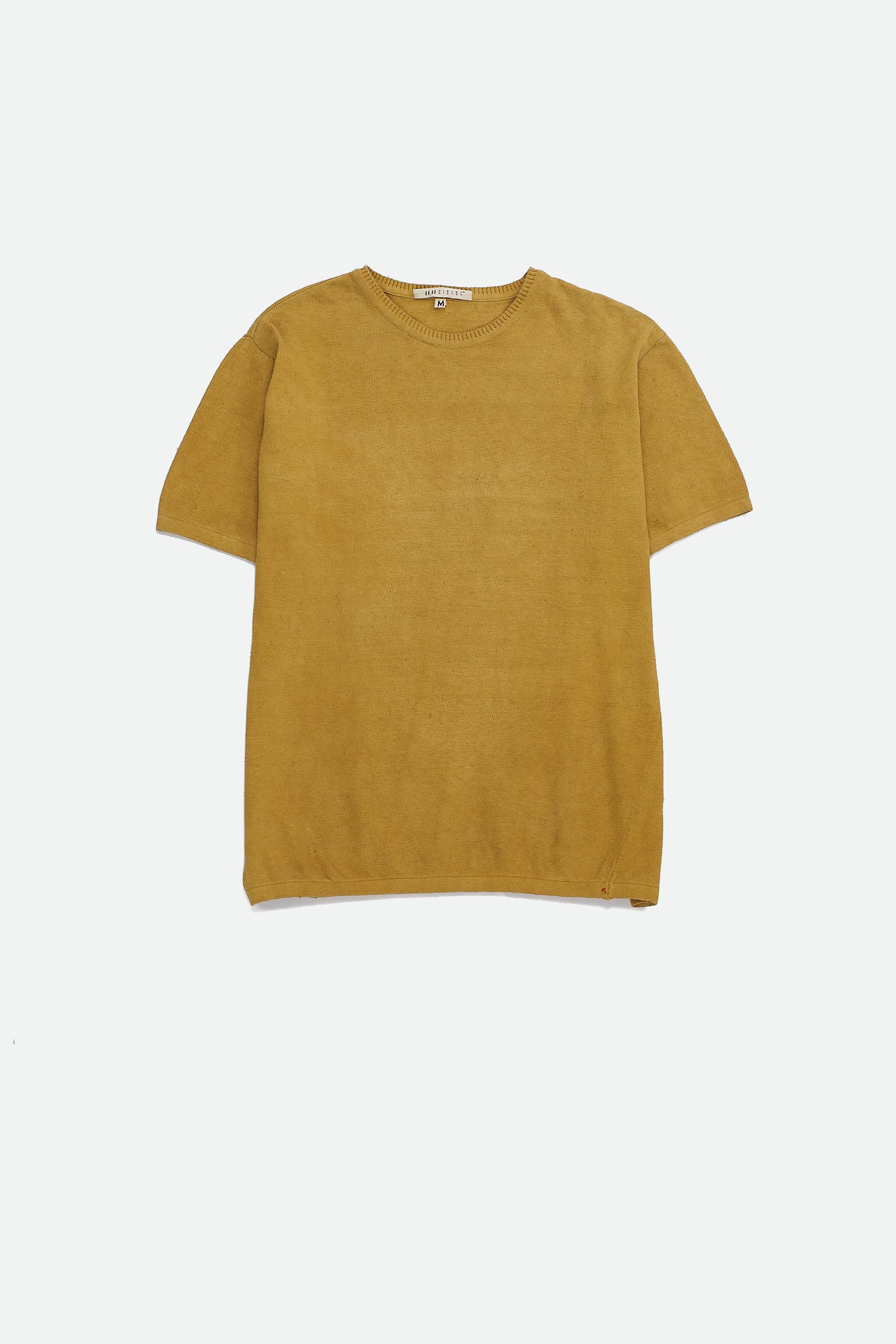 OCHRE YELLOW KNITTED T-SHIRT